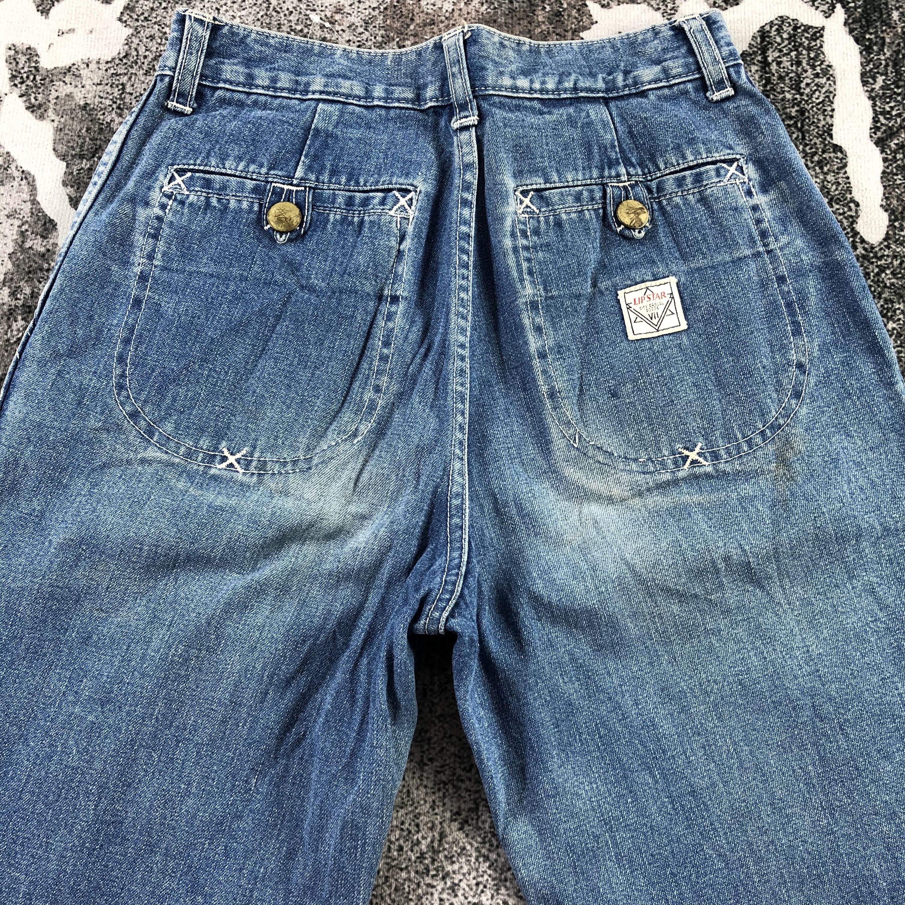 Vintage Vintage Lip Star Jeans High Waist Denim Size 25x31 Size 26" / US 2 / IT 38 - 4 Thumbnail