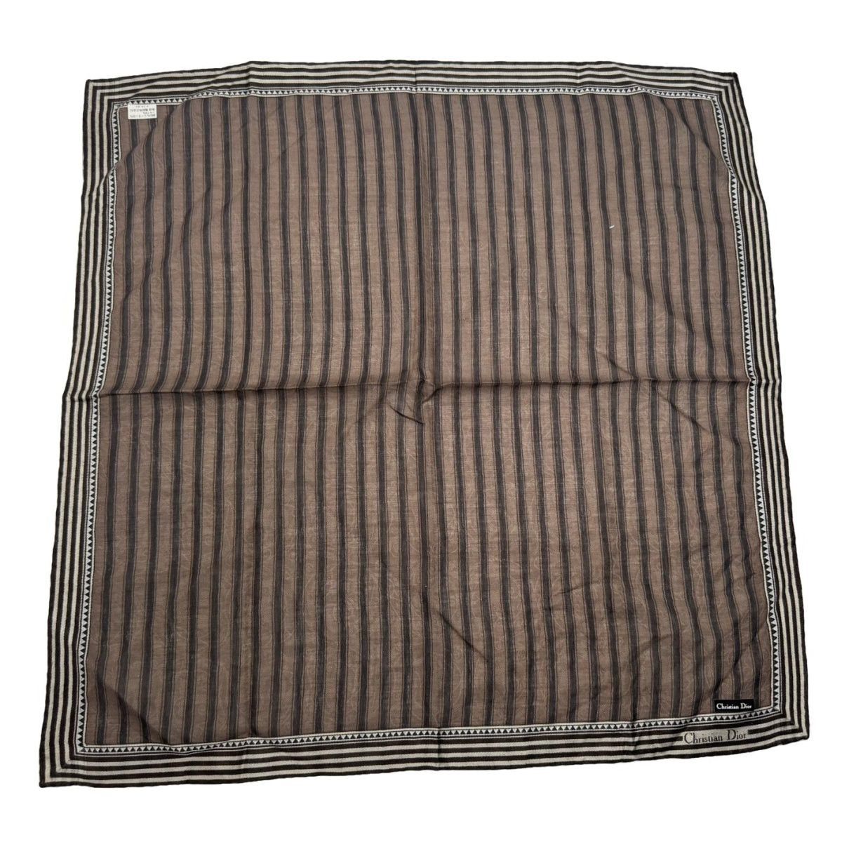 Dior Mitzah Toile de Jouy Brown Cotton Scarf Size ONE SIZE - 1 Thumbnail