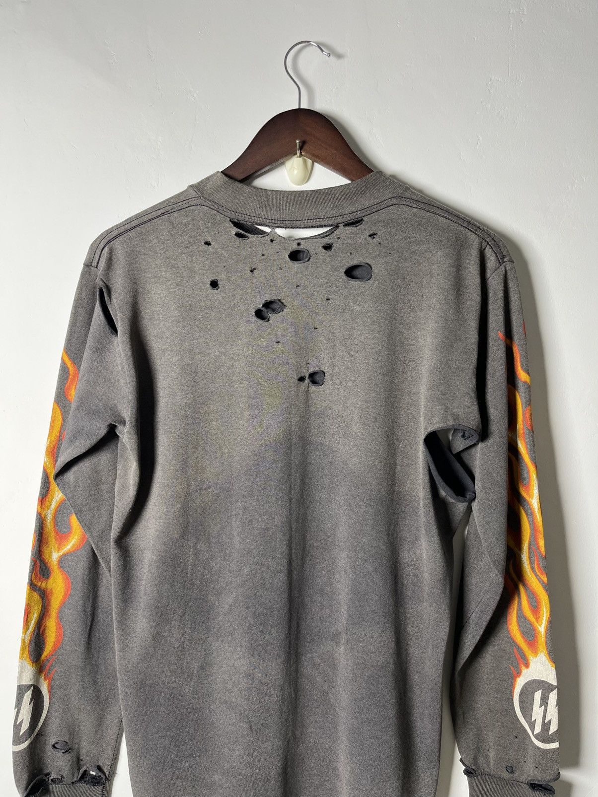Vintage Vintage Thrashed Sun Faded Flames Longsleeve Size US M / EU 48-50 / 2 - 10 Thumbnail