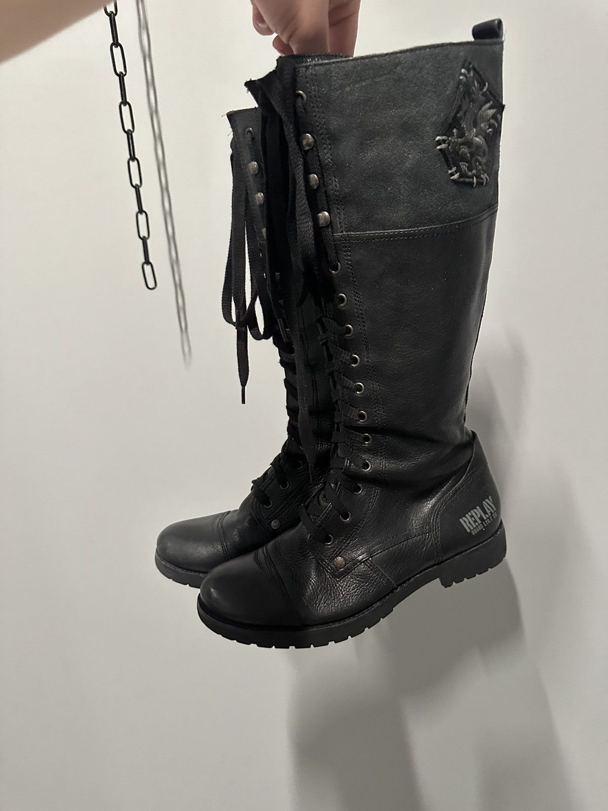 A.S.98 A.S.98 Type Avant Garde Leather High Boots Gothic Punk Size US 8 / IT 38 - 3 Thumbnail