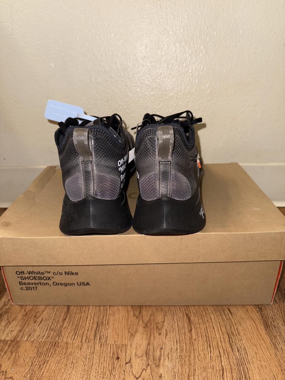 Nike Nike Zoom Fly Off-White Black Silver Size US 15 / EU 48 - 4 Thumbnail