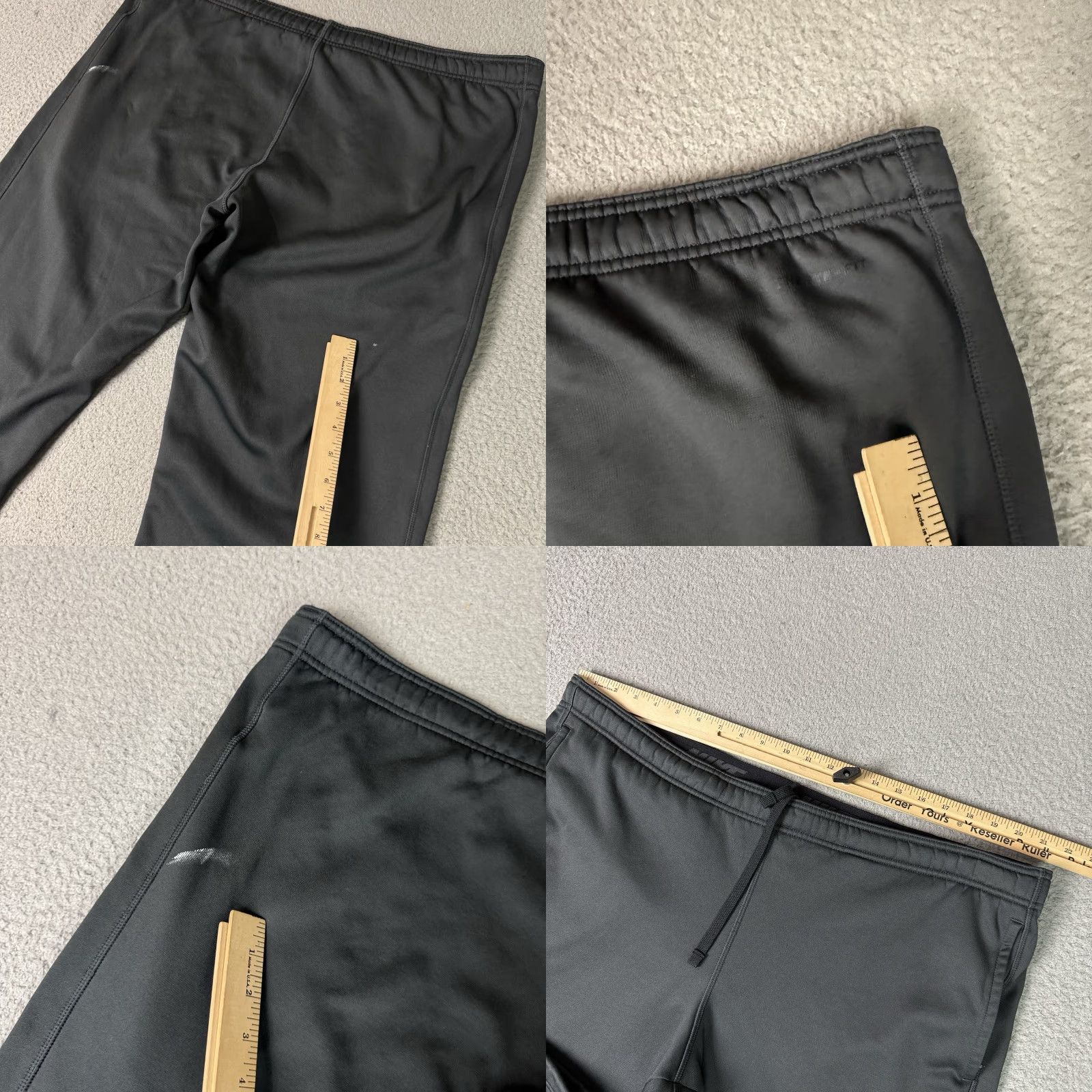 Nike Nike Pants Mens XL Gray Swoosh Therma Fit Drawstring Sweatpants Baggy Distressed Size US 36 / EU 52 - 9 Thumbnail