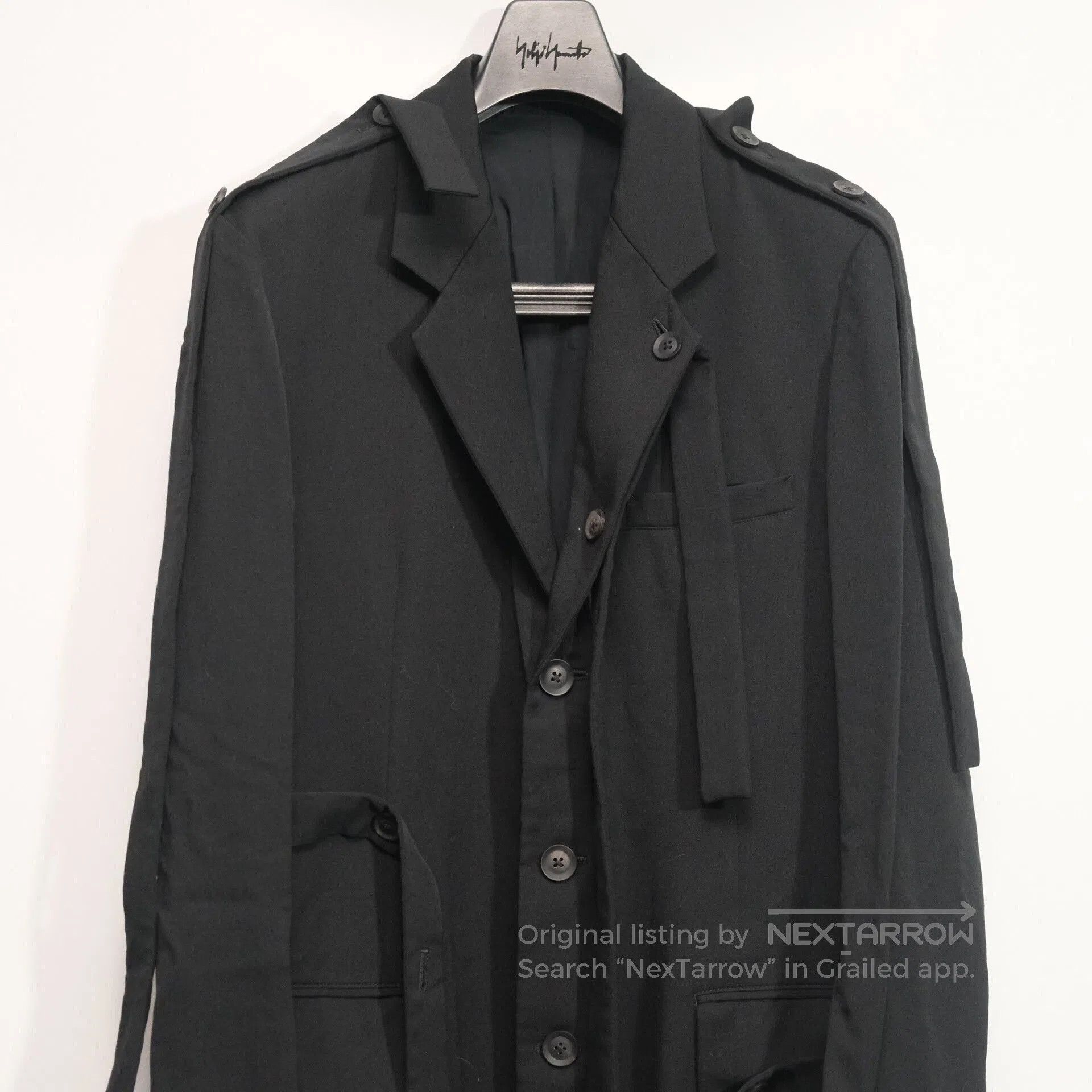 Yohji Yamamoto Yohji Yamamoto Long Coat with ribbons. Size US M / EU 48-50 / 2 - 3 Thumbnail