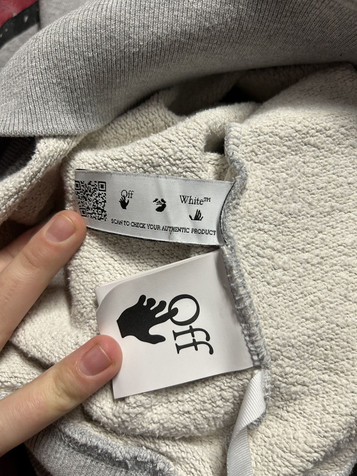 Off-White Off-White Grey Slim Marker Hoodie Size US L / EU 52-54 / 3 - 4 Thumbnail