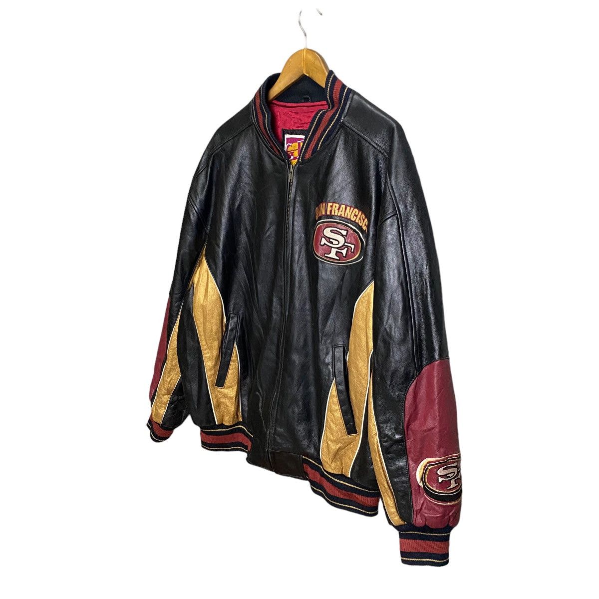 NFL Vintage SF 49ers NFL Leather Bomber Varsity Jacket Size US XL / EU 56 / 4 - 4 Thumbnail
