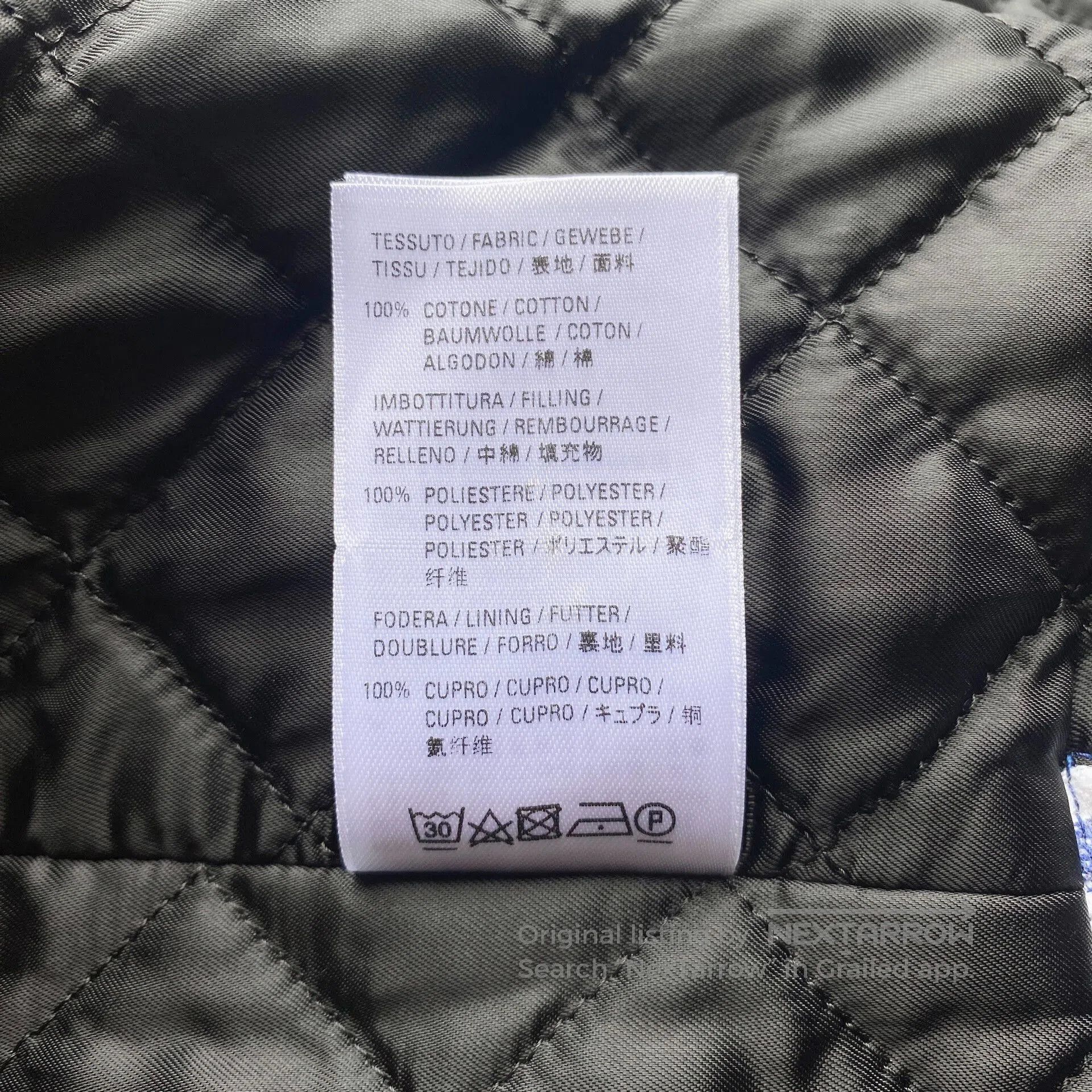 Balenciaga White Blue Checkered Shirt Jacket.