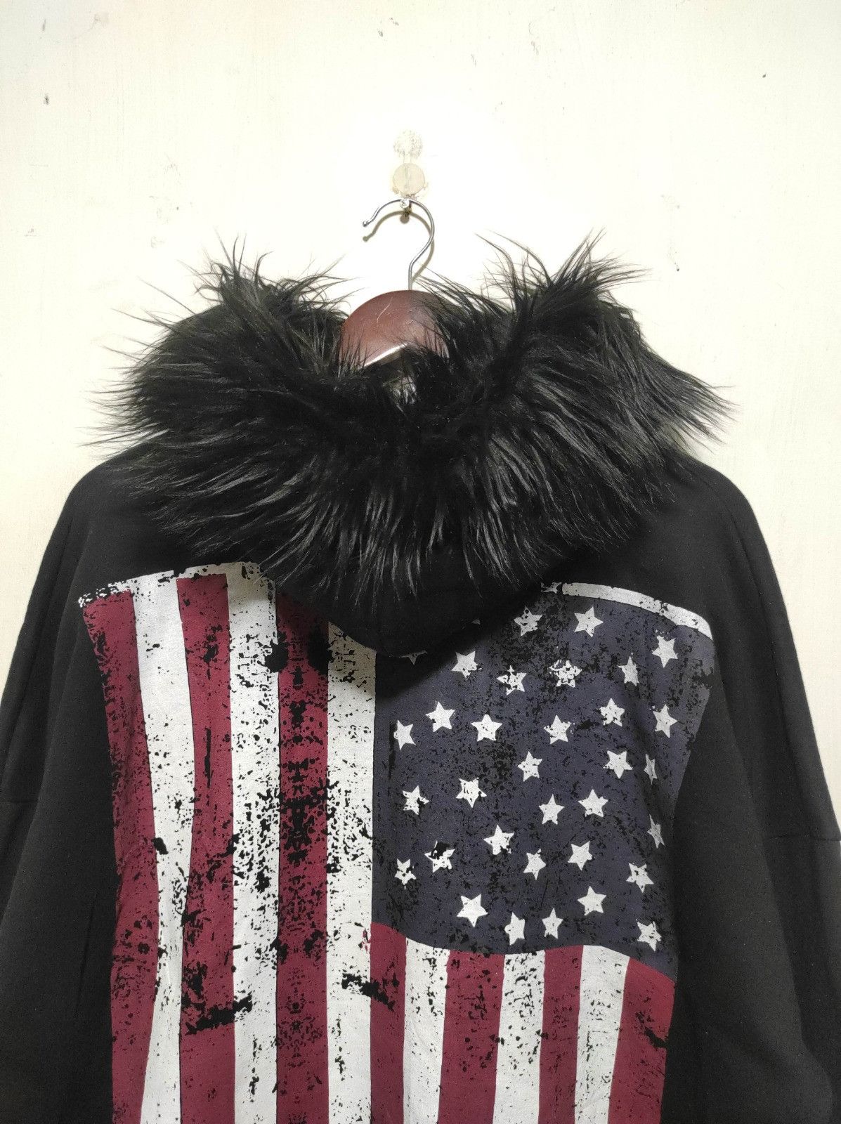 Japanese Brand DGT by GLL USA flag fur hoodie Size US XL / EU 56 / 4 - 11 Thumbnail