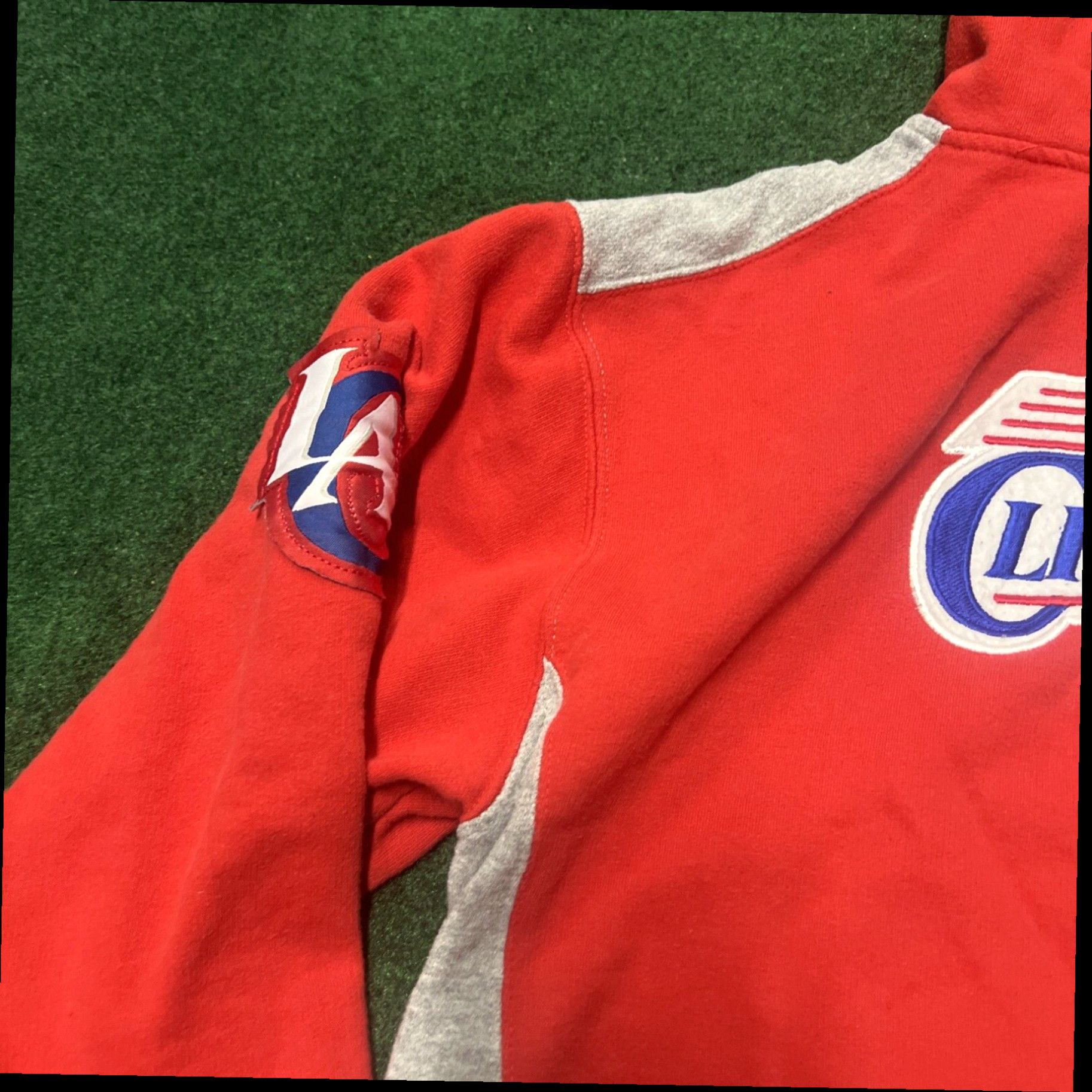NBA NBA Exclusive LA Clippers Hoodie Size Medium Red Grey Size US M / EU 48-50 / 2 - 2 Thumbnail