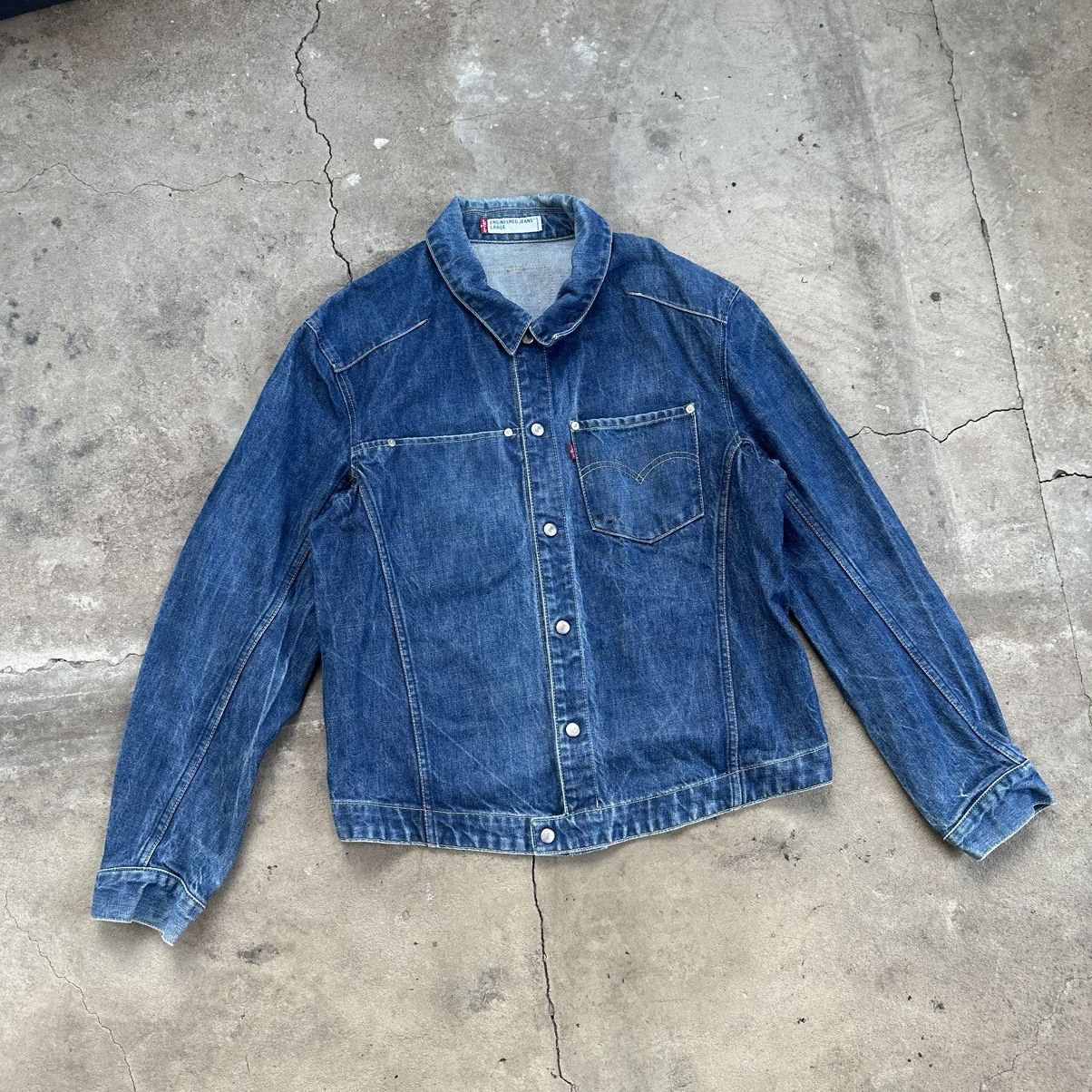 Levi's Levis Engineered Jeans Snap Button Denim Jacket Size US L / EU 52-54 / 3 - 2 Thumbnail
