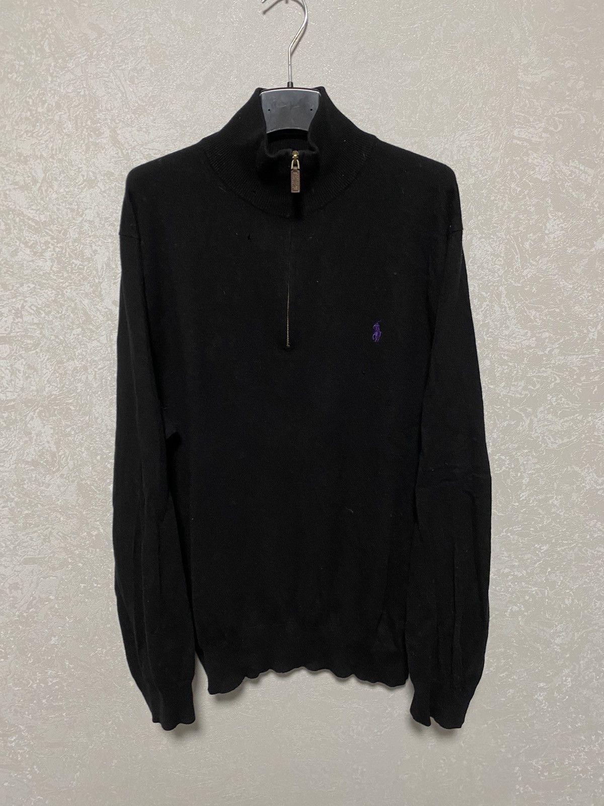 Polo Ralph Lauren × Ralph Lauren × Vintage Polo Ralph Lauren Vintage Half Zip Sweater Old Money Style Size US XXL / EU 58 / 5 - 1 Thumbnail