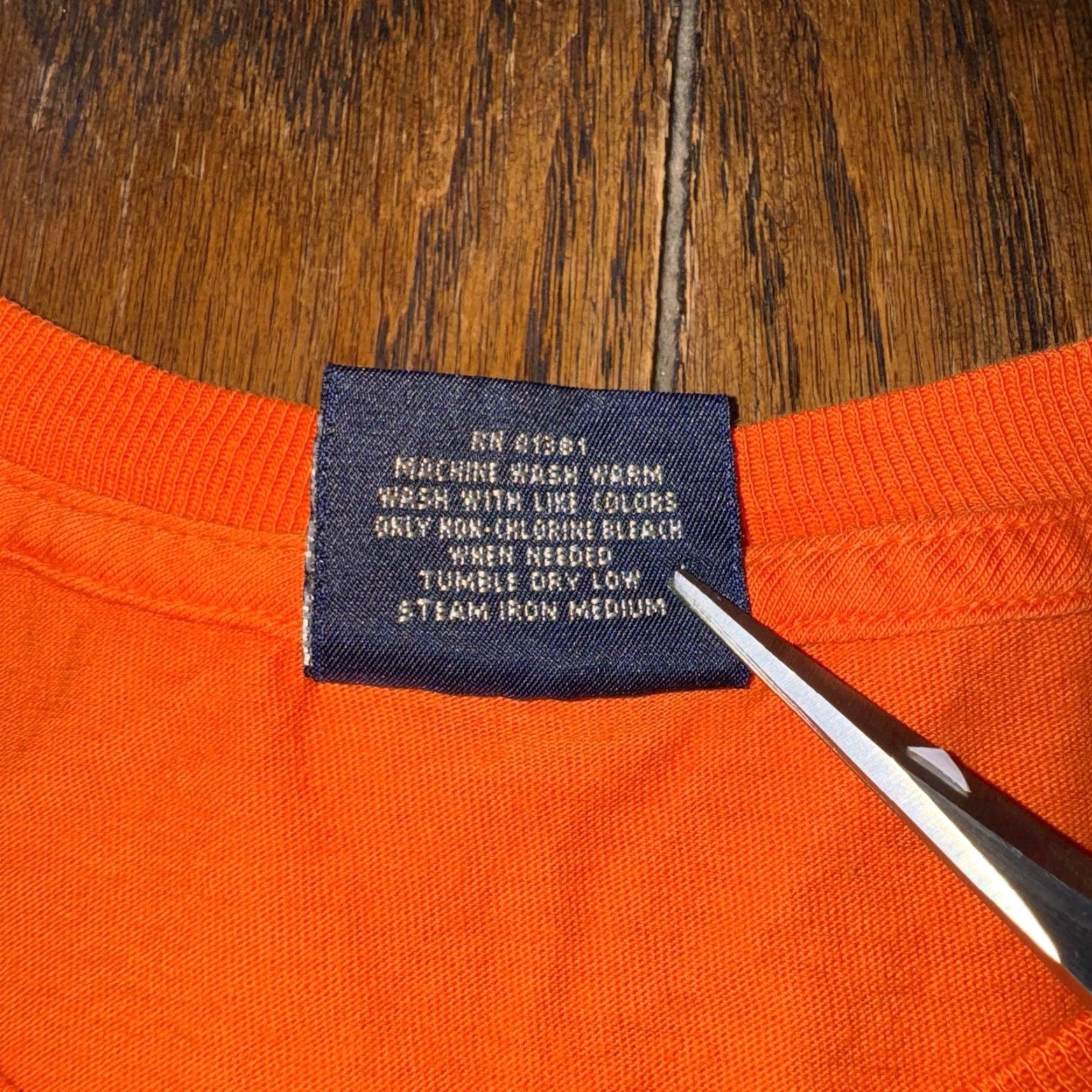 Ralph Lauren VINTAGE Polo Ralph Lauren Orange Pocket Single Stitch Cotton T Shirt Mens XL Size US XL / EU 56 / 4 - 6 Thumbnail
