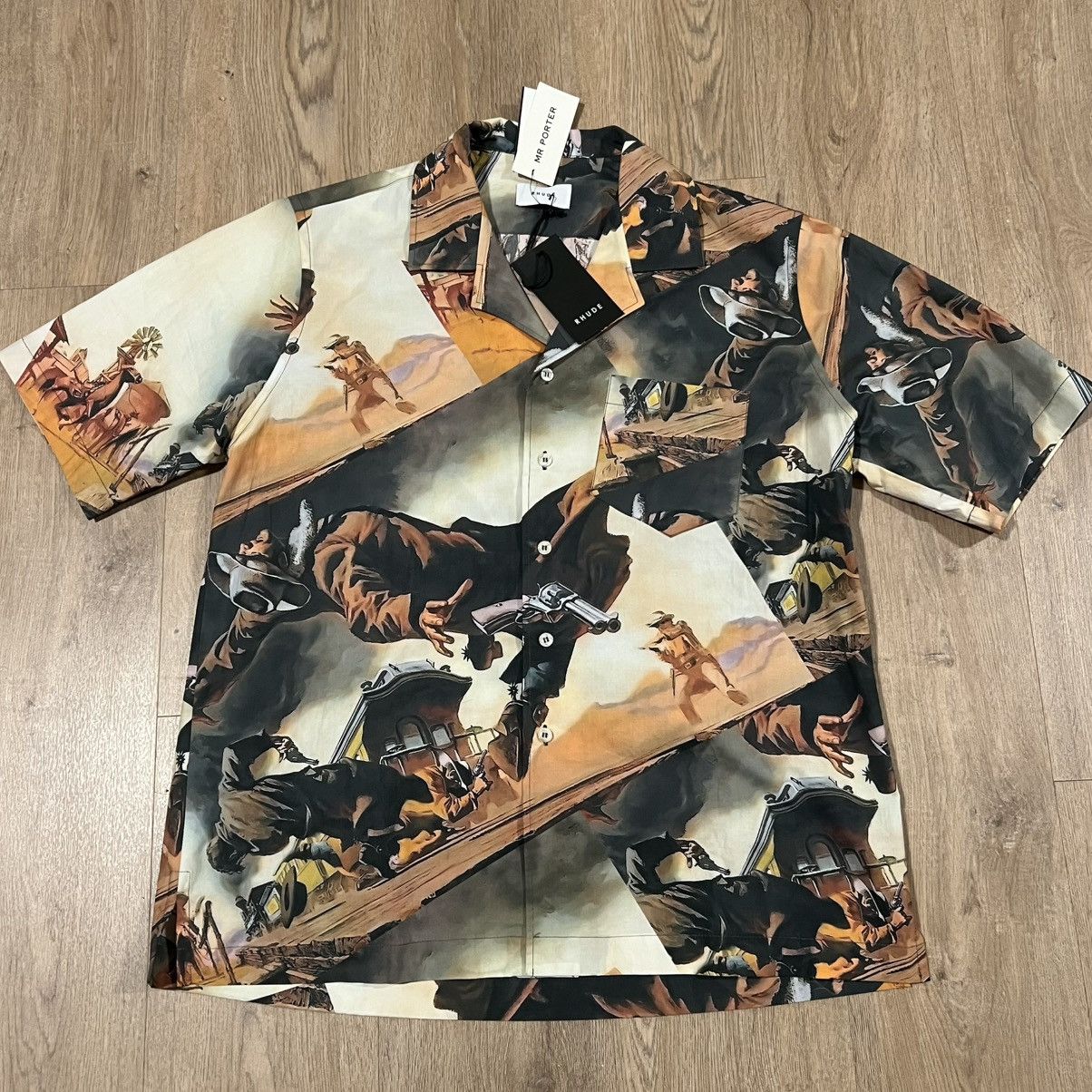 Rhude Rhude Gunslinger Hawaiian Shirt Medium BNWT Size US M / EU 48-50 / 2 - 2 Thumbnail