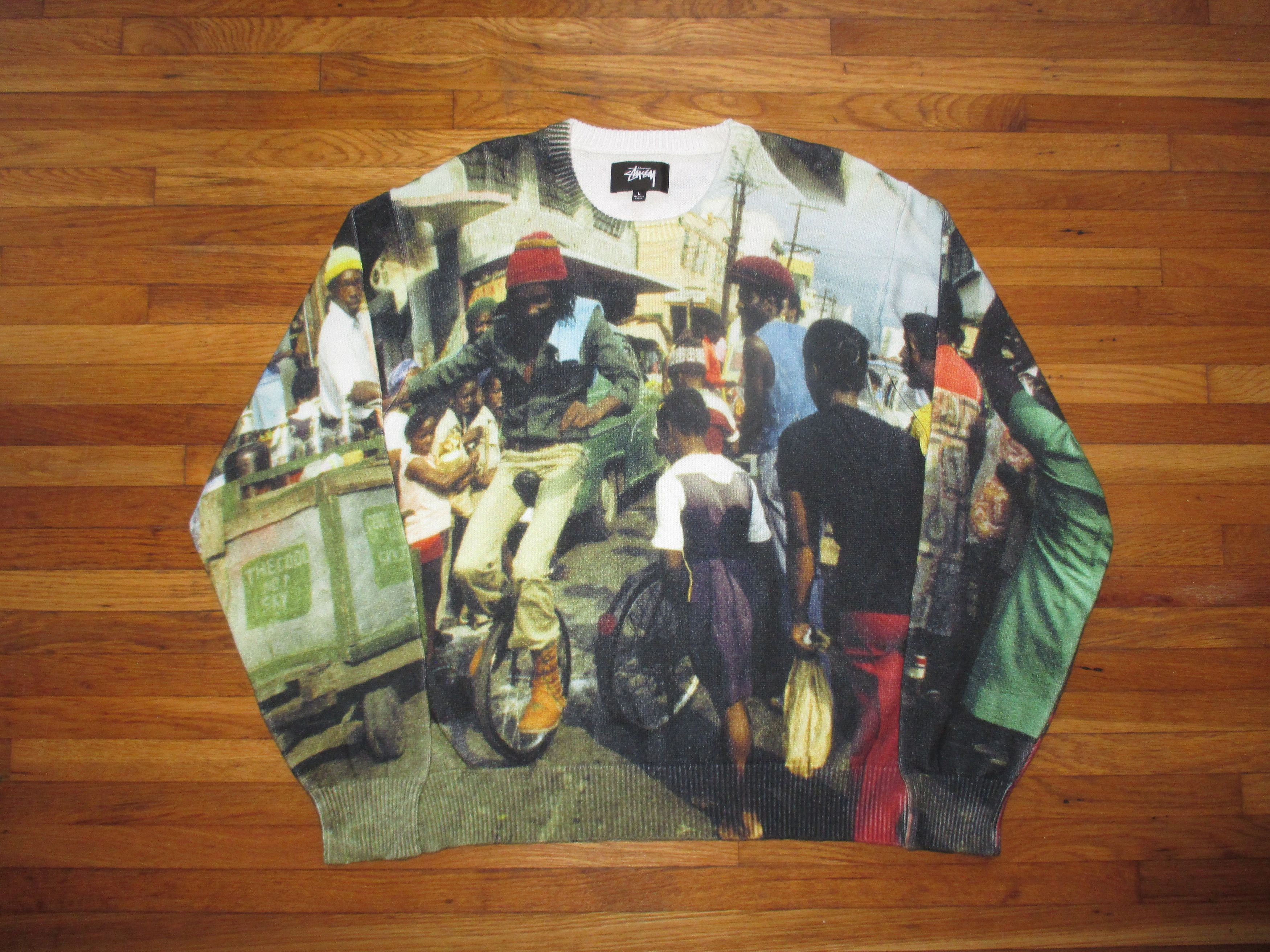 Stussy Rare Stussy Peter Tosh Skate Reggae All Over Print Sweater | Grailed