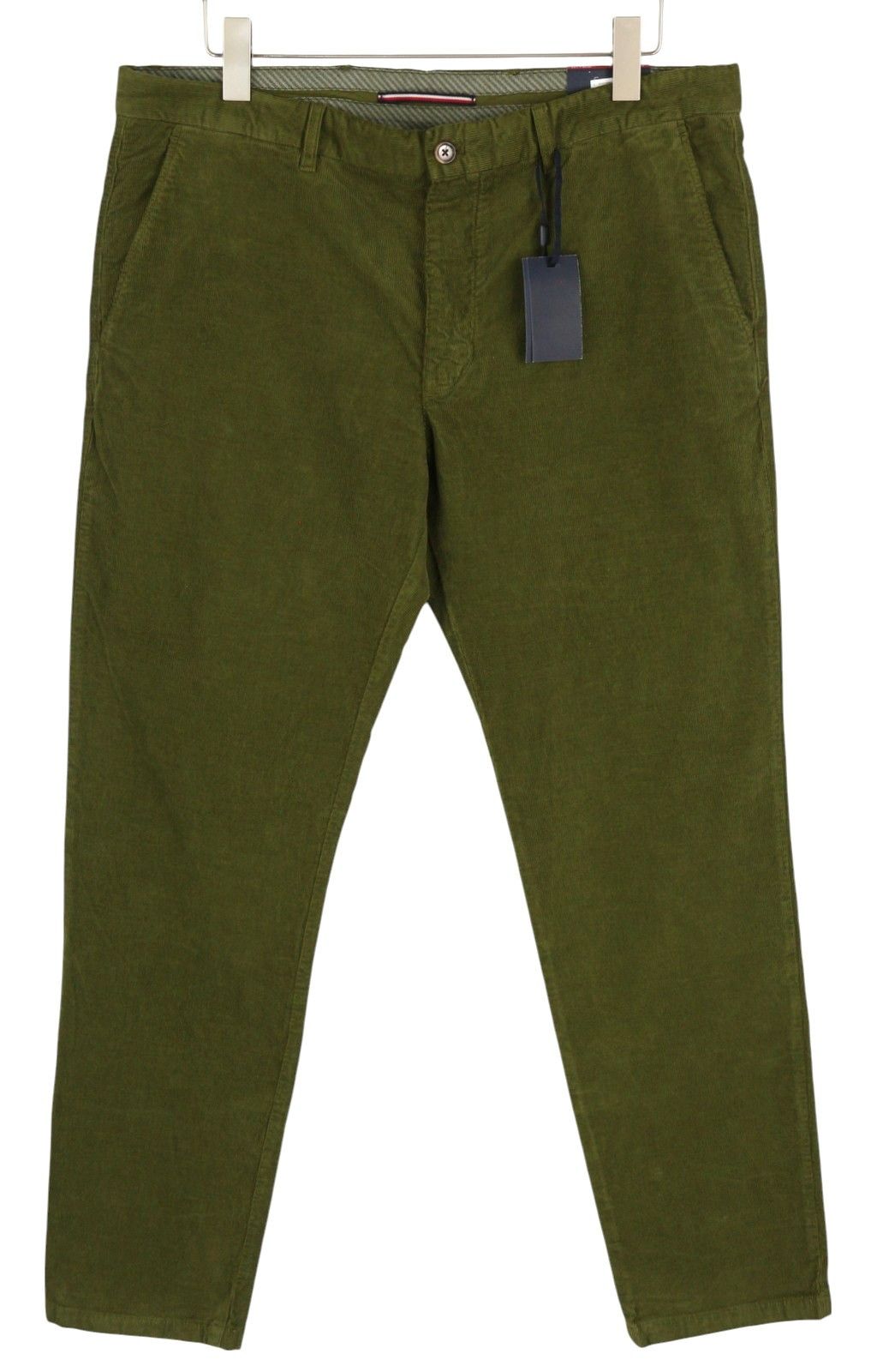 Tommy Hilfiger DENTON CHINO STRETCH W38/L34 Green Corduroy 85019 Size US 38 / EU 54 - 1 Thumbnail