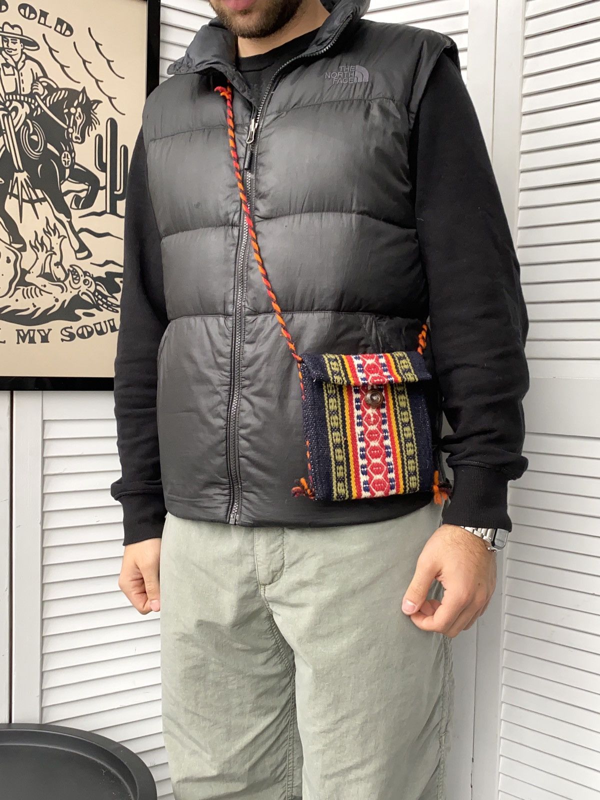 Vintage Vintage Custom Wool Knit Navajo Crossbody Bag Size ONE SIZE - 3 Thumbnail