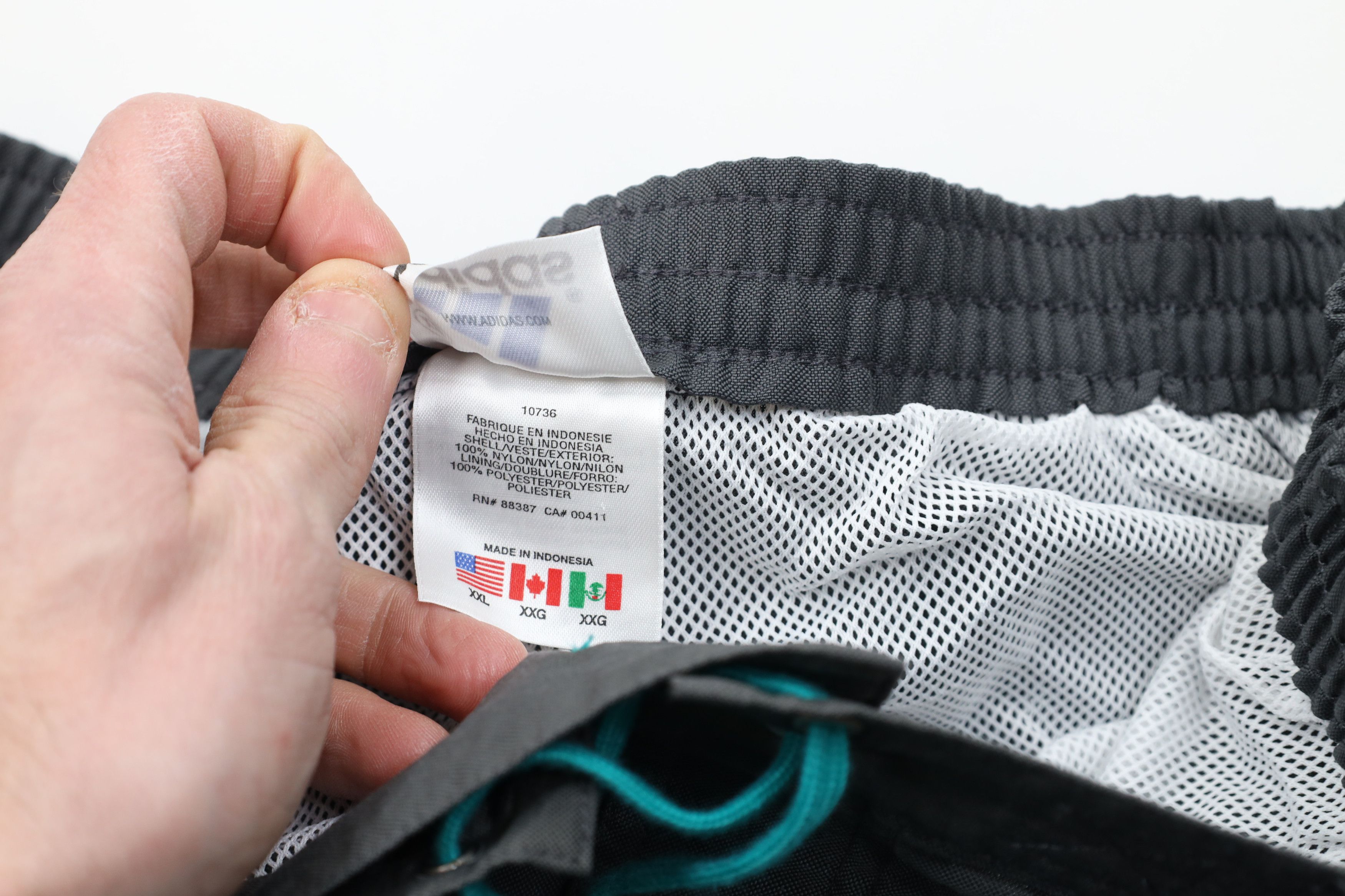 Adidas Vintage 90s Adidas Spell Lined Above Knee Shorts Swim Trunks Size US 38 / EU 54 - 8 Thumbnail