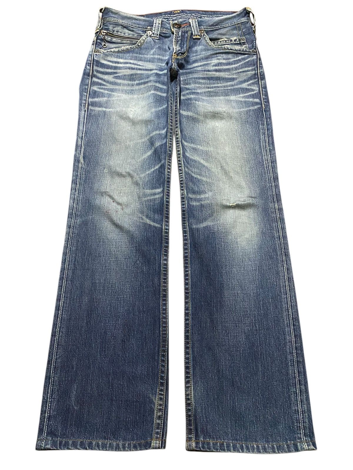Levi's Vintage Clothing Vintage Levis 502 Faded Wash Distressed Loose Jeans Size US 31 - 1 Thumbnail