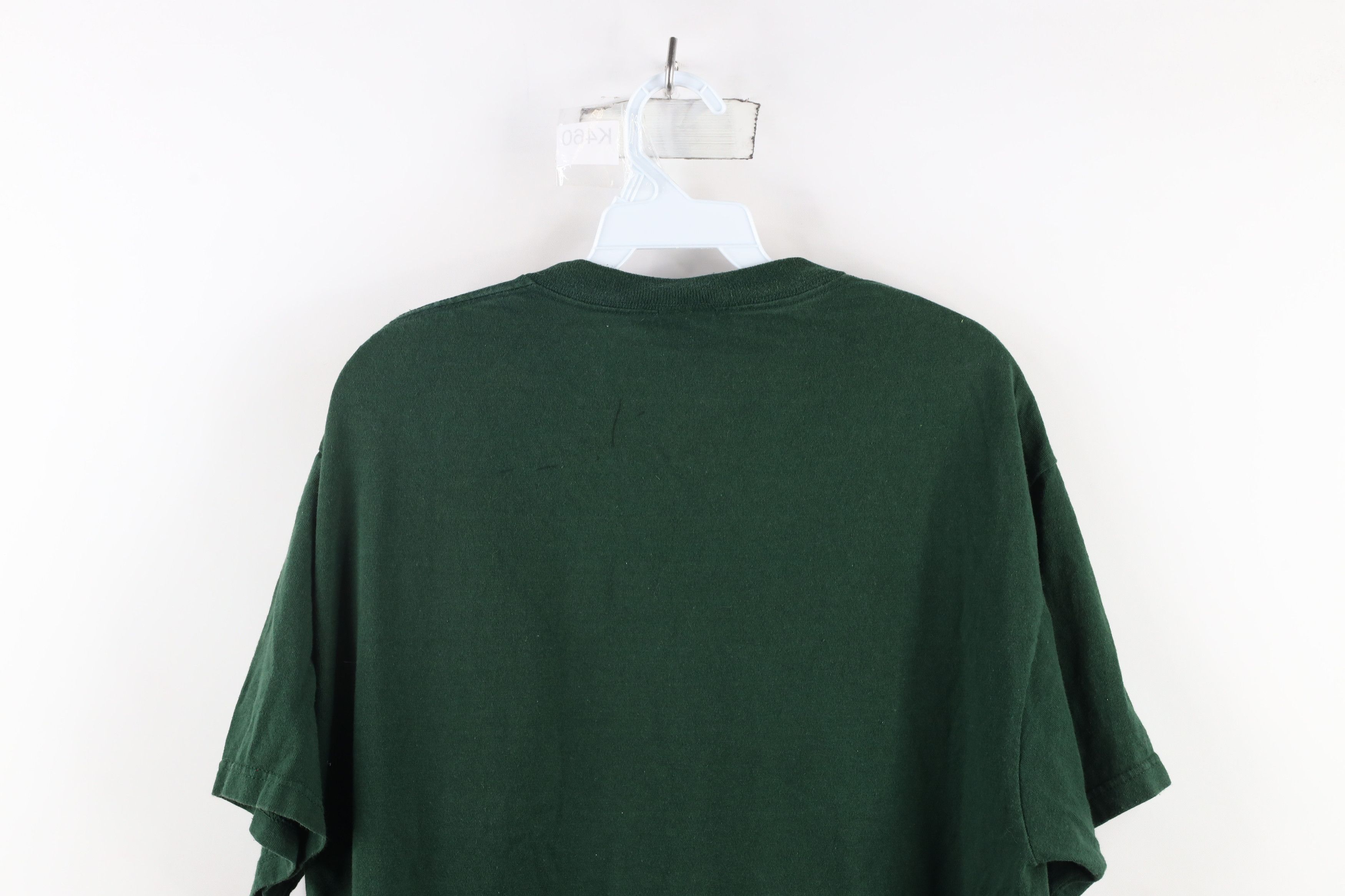 Vintage Vintage 90s Script Michigan State University T-Shirt Green Size US L / EU 52-54 / 3 - 10 Thumbnail