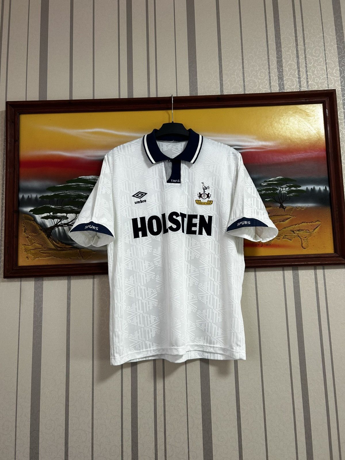 Umbro 1991-93 Tottenham Hotspur Umbro Home Jersey Shirt Mens Size US L / EU 52-54 / 3 - 2 Thumbnail
