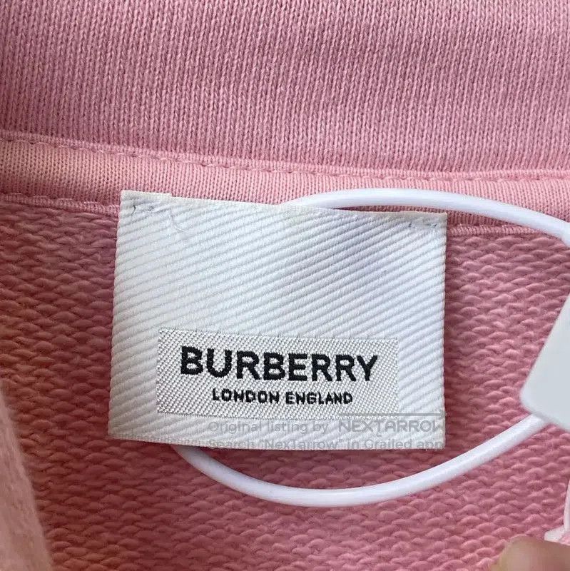 Burberry Burberry Pink Cotton Women's Hoodie. Size L / US 10 / IT 46 - 5 Thumbnail