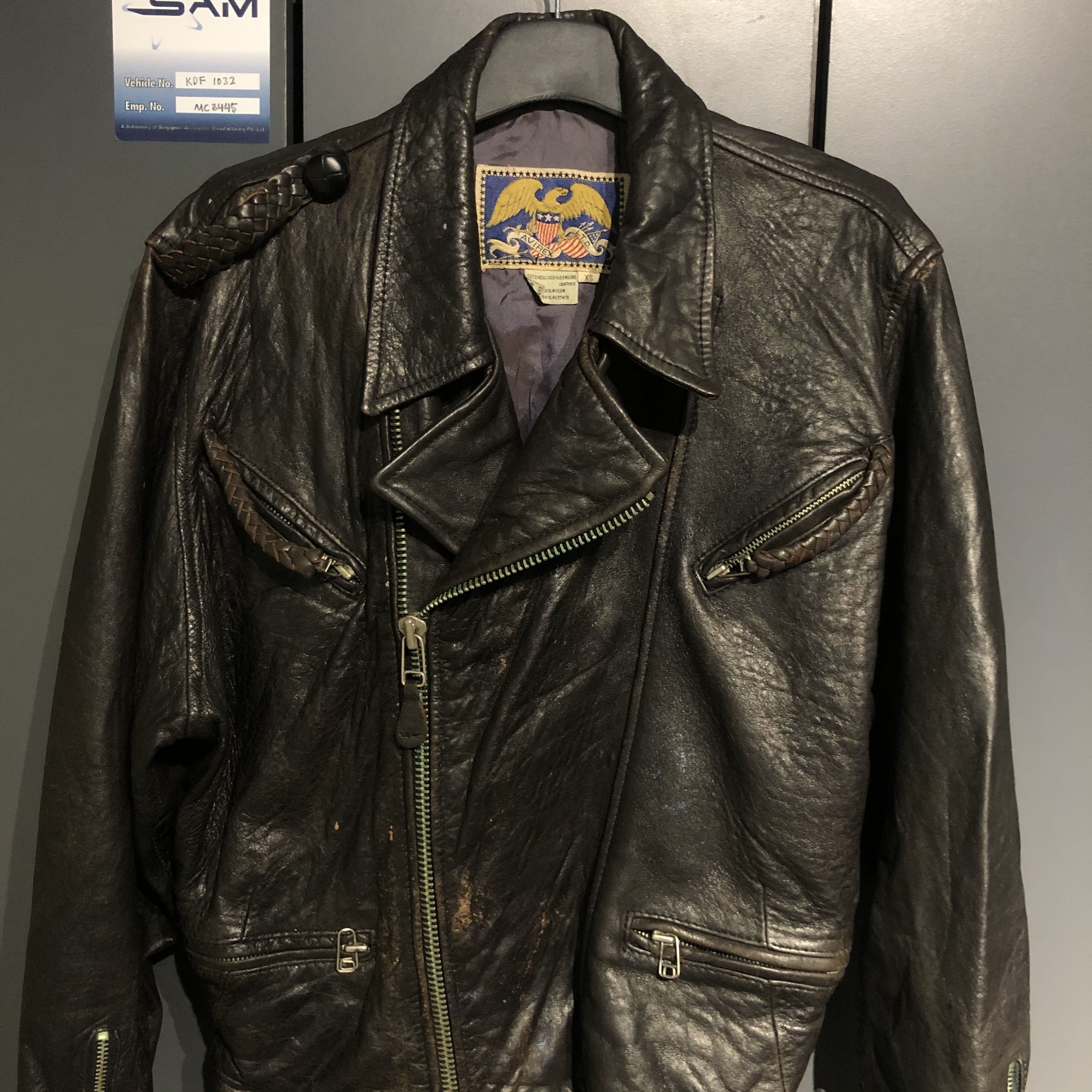 Avirex × Leather Jacket × Vintage Vintage Avirex 80's Old