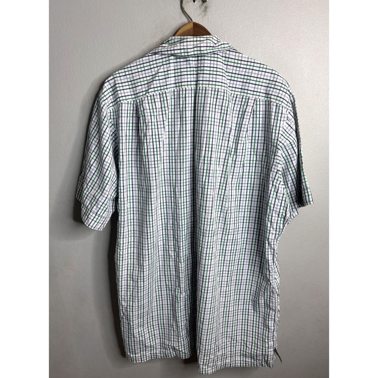Vintage Maus & Hoffman Shirt Mens Large Green Blue Plaid Short Sleeve Button Down Casual Size US L / EU 52-54 / 3 - 4 Thumbnail