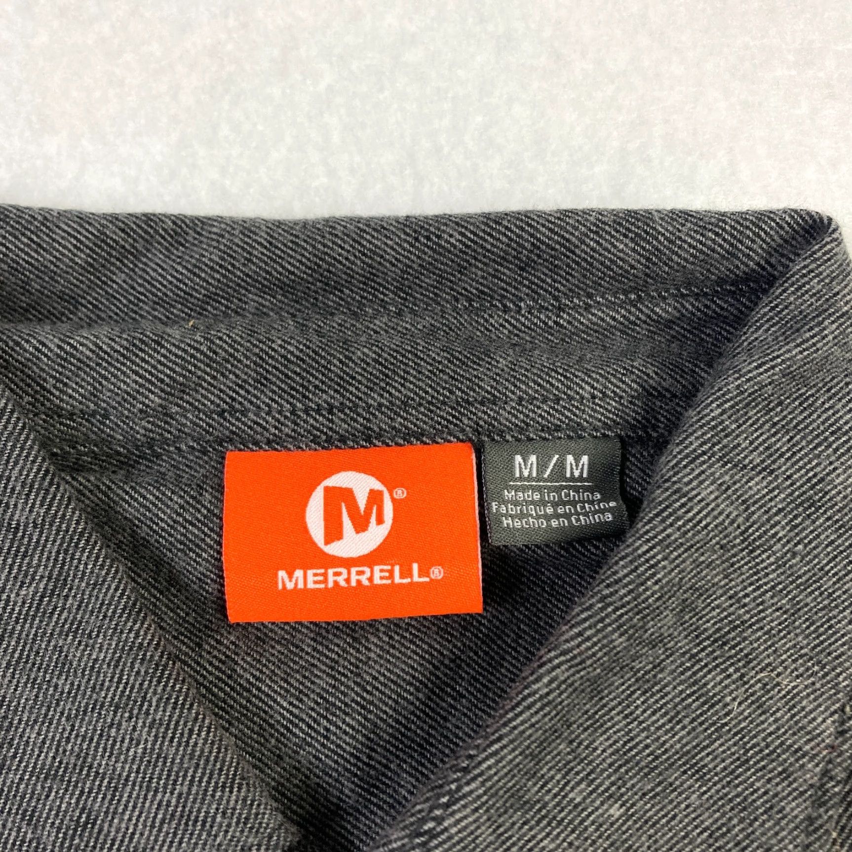Merrell Merrell Flannel Shirt Mens Medium Charcoal Gray Long Sleeve Button Up Pockets Size US M / EU 48-50 / 2 - 6 Thumbnail