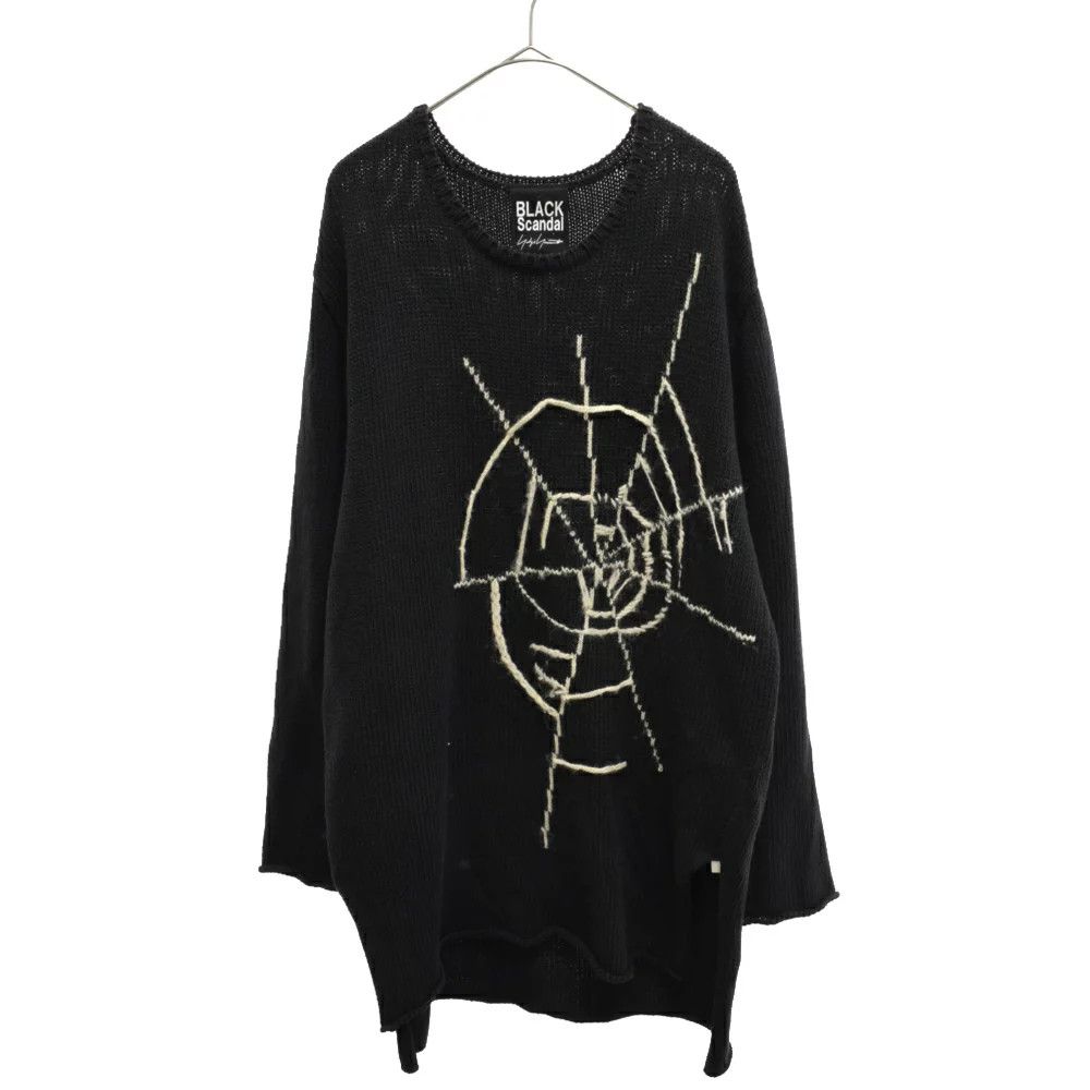 BLACK Scandal Yohji Yamamoto 蜘蛛の巣　ニット BLACK Scandal Yohji Yamamoto 蜘蛛の巣 ニット