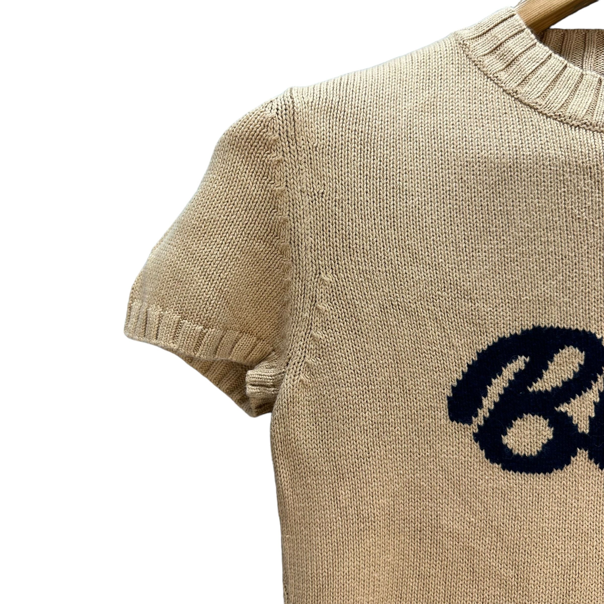 Burberry Burberry Blue Big Logo ShortSleeve Knitted Sweater #A13-0320 Size M / US 6-8 / IT 42-44 - 4 Thumbnail