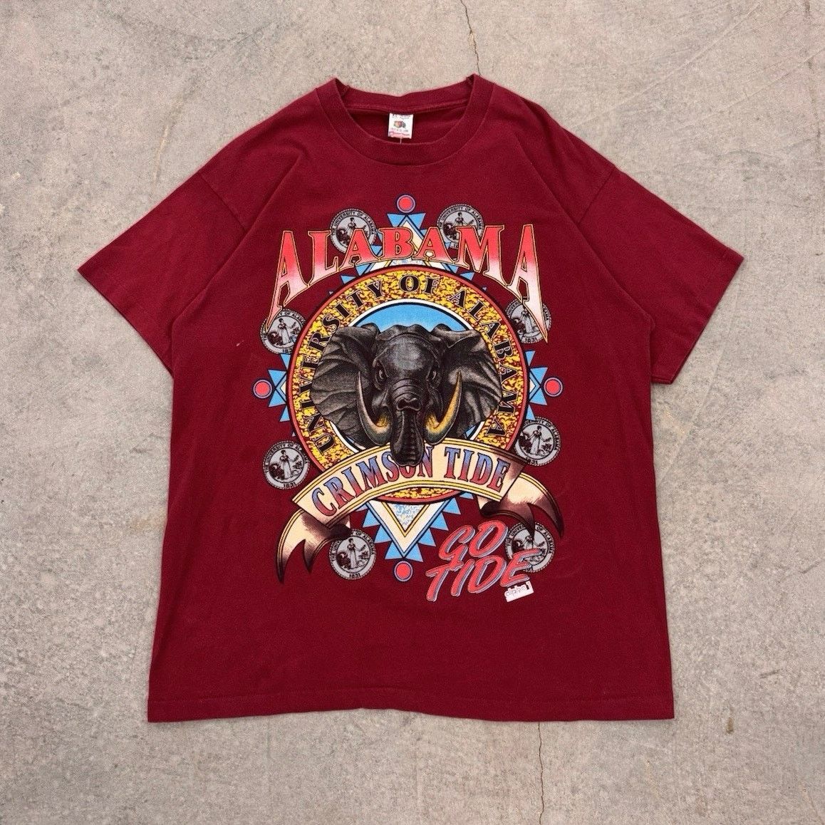 1990’s Rare Vintage Crimson Tide Football Tee Size XL