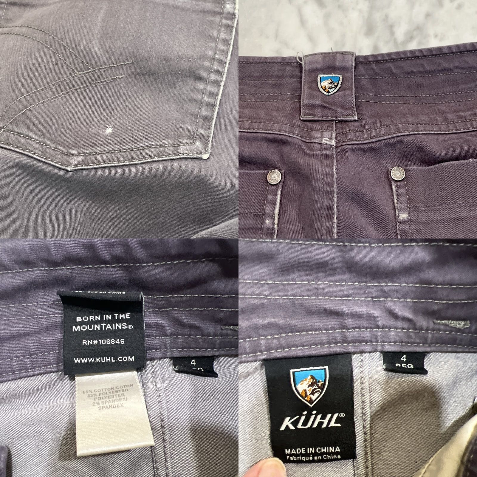 Vintage Kuhl Jeans Pants Women’s Size 4 Purple Eggplant Straight Pockets Regular Gloves? No Size 27" / US 4 / IT 40 - 10 Thumbnail