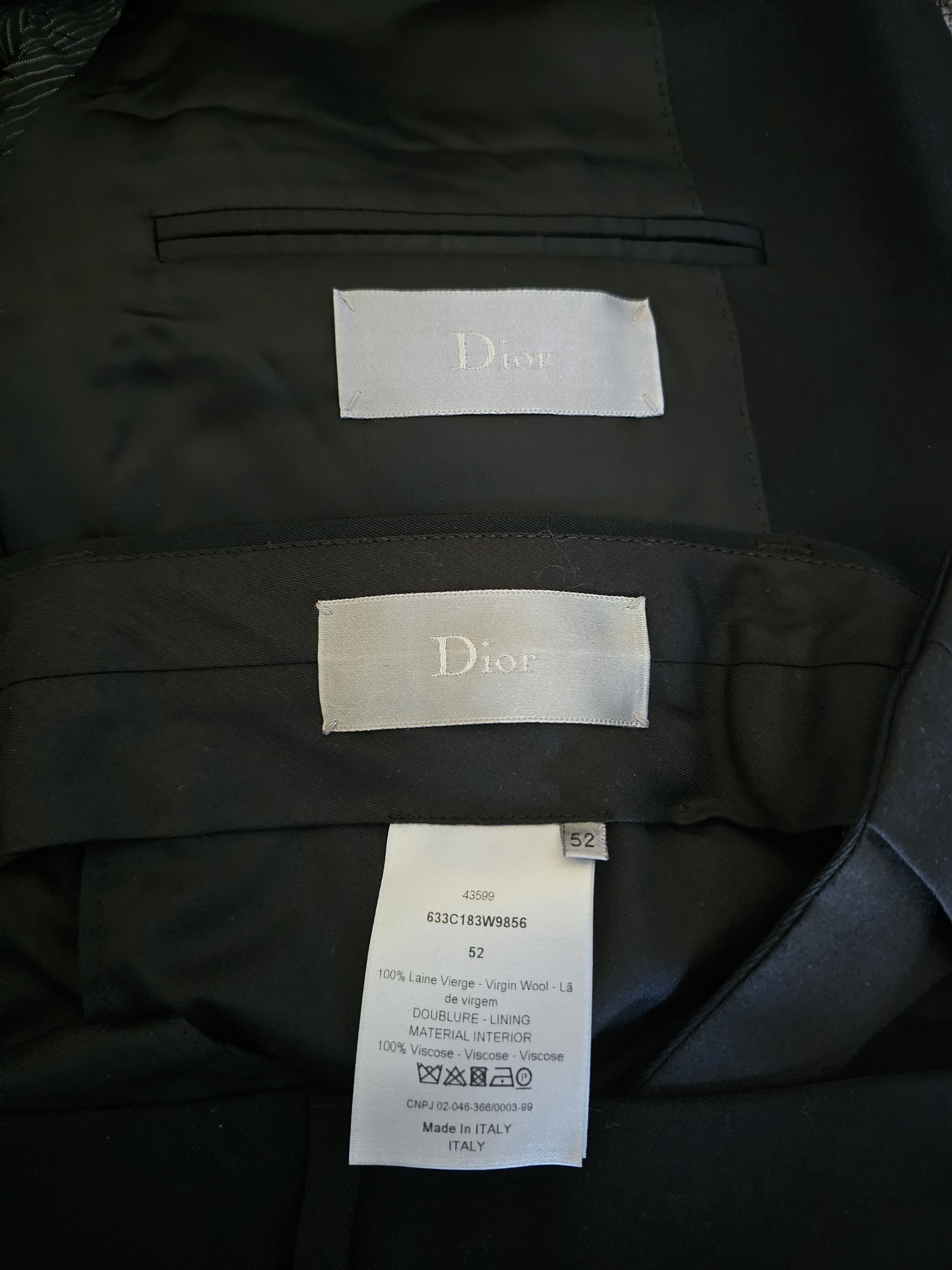 Dior Dior Men's Personalized Wool Suit Jacket+Pants Size 52 Size 52R - 7 Thumbnail