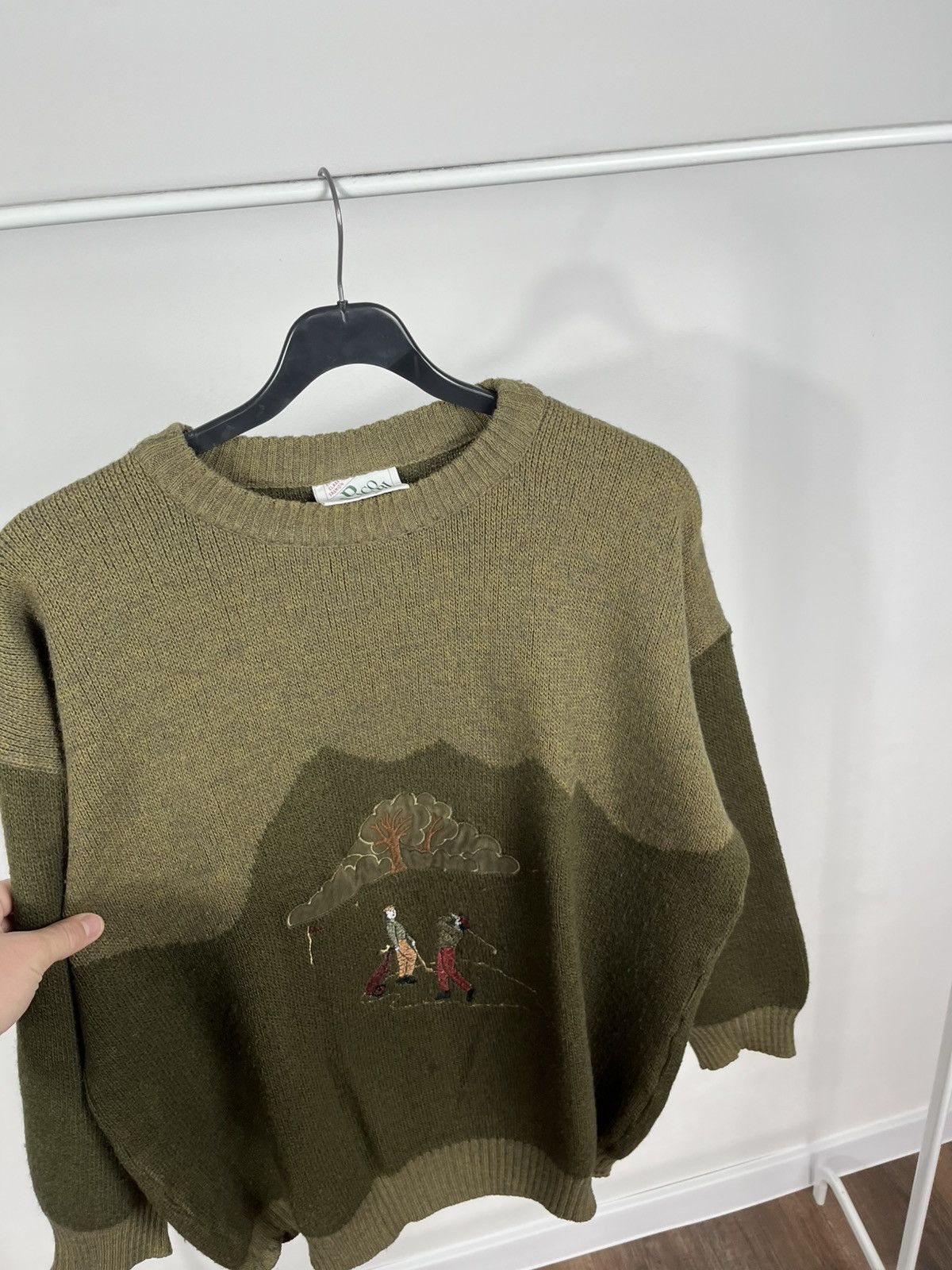 Other Vintage Paco Calvari Golf Sweater Wool Golf Scene Knit L Size US L / EU 52-54 / 3 - 8 Thumbnail