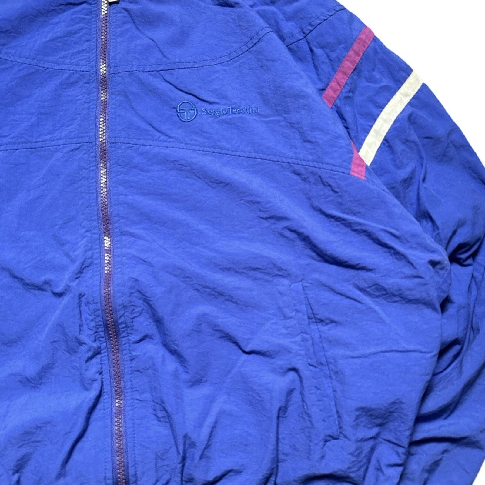 Sergio Tacchini Sergio Tacchini Womens Blue PP Windbreaker Jacket Size 10 Size L / US 10 / IT 46 - 2 Thumbnail