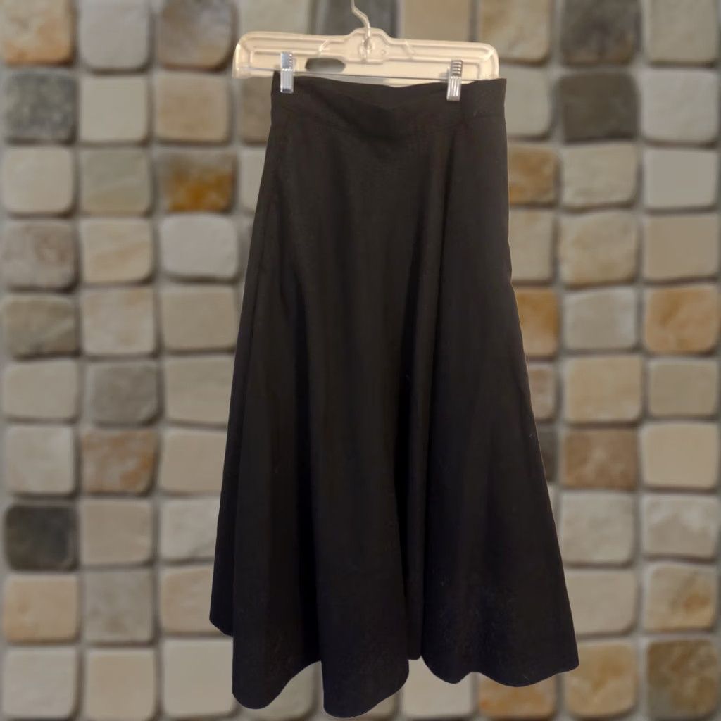 Vintage VINTAGE 70s Haberdasher Maxi Skirt Black Size 2 Size 26" / US 2 / IT 38 - 1 Thumbnail