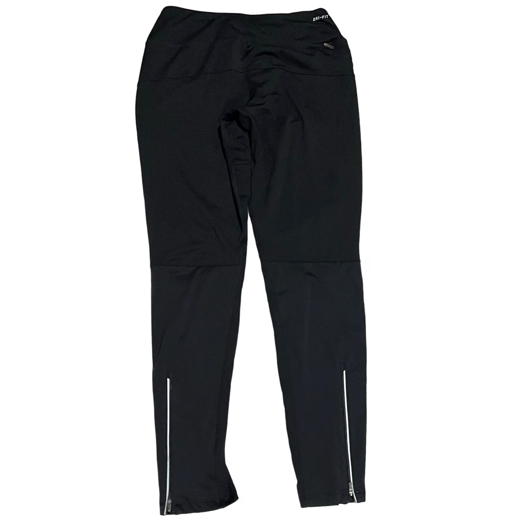 Nike Nike Womens Running Tights Pants Black Shield Dri-Fit Ankle Zipper Sz S Size 28" / US 6 / IT 42 - 4 Thumbnail