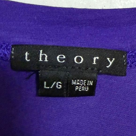 Theory Theory Women’s Scoop Neck Short Sleeve T-Shirt Purple Size L Size L / US 10 / IT 46 - 5 Thumbnail