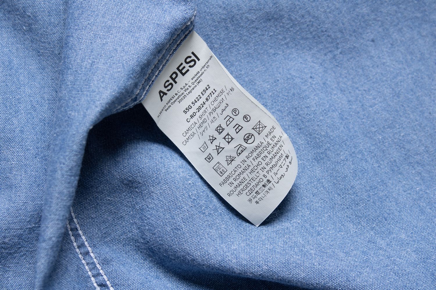 Aspesi Aspesi, blue denim shirt Size M / US 6-8 / IT 42-44 - 6 Thumbnail