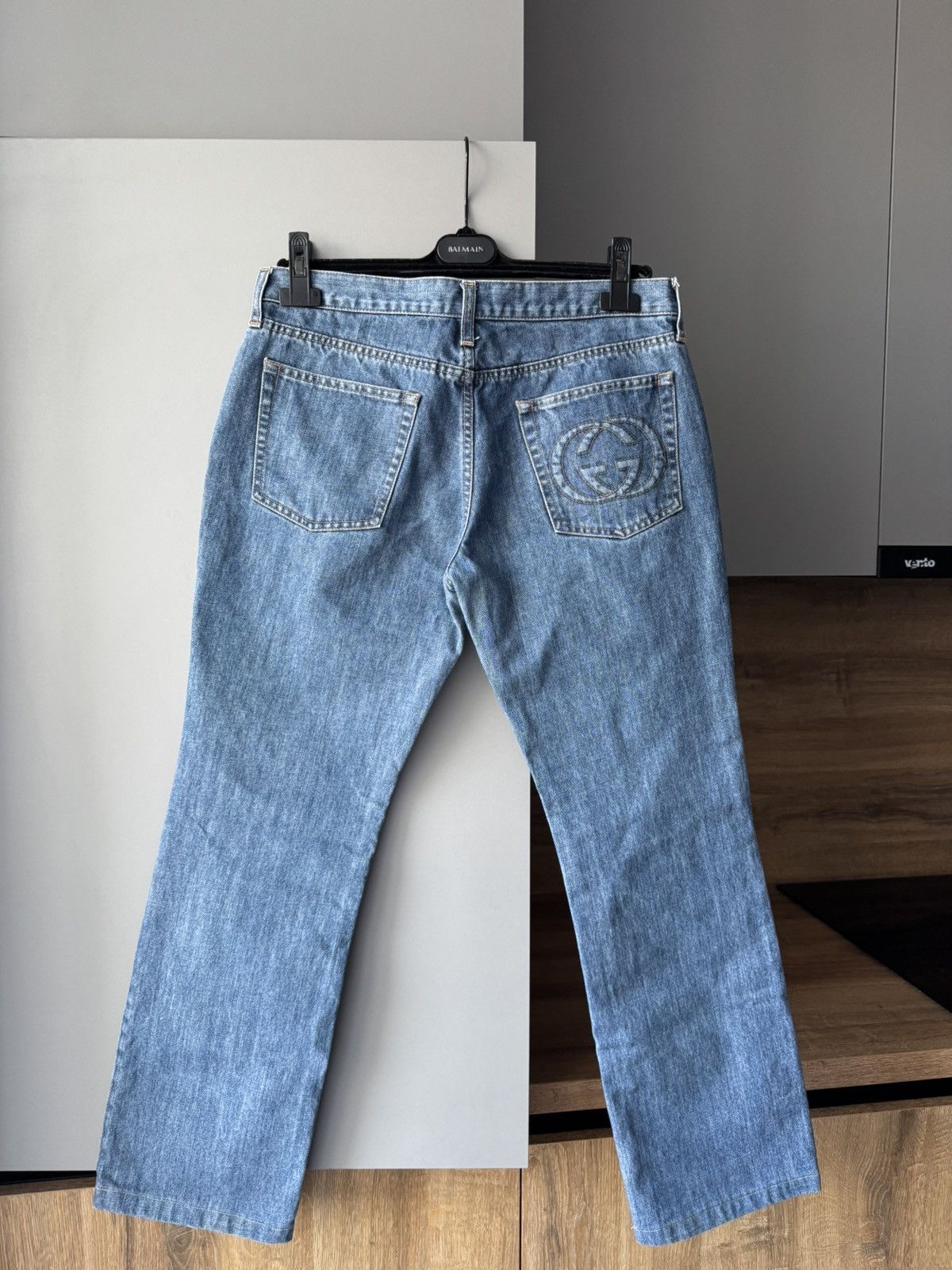 Gucci 2003 Preppy Old Money Gucci Embossed GG Logo Jeans Y2K Size 30" / US 8 / IT 44 - 1 Thumbnail