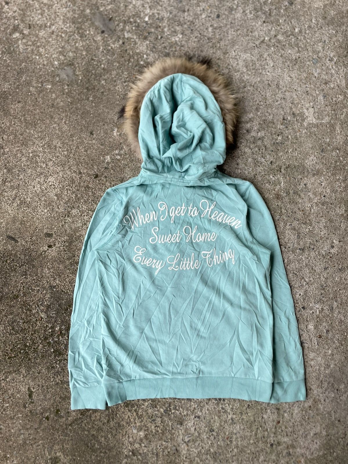 Hysteric Glamour × If Six Was Nine × Le Grande Bleu (L.G.B.) Japanese Brand Active Days Poem Faux Fur Hoodie LGB Style Size US M / EU 48-50 / 2 - 2 Thumbnail