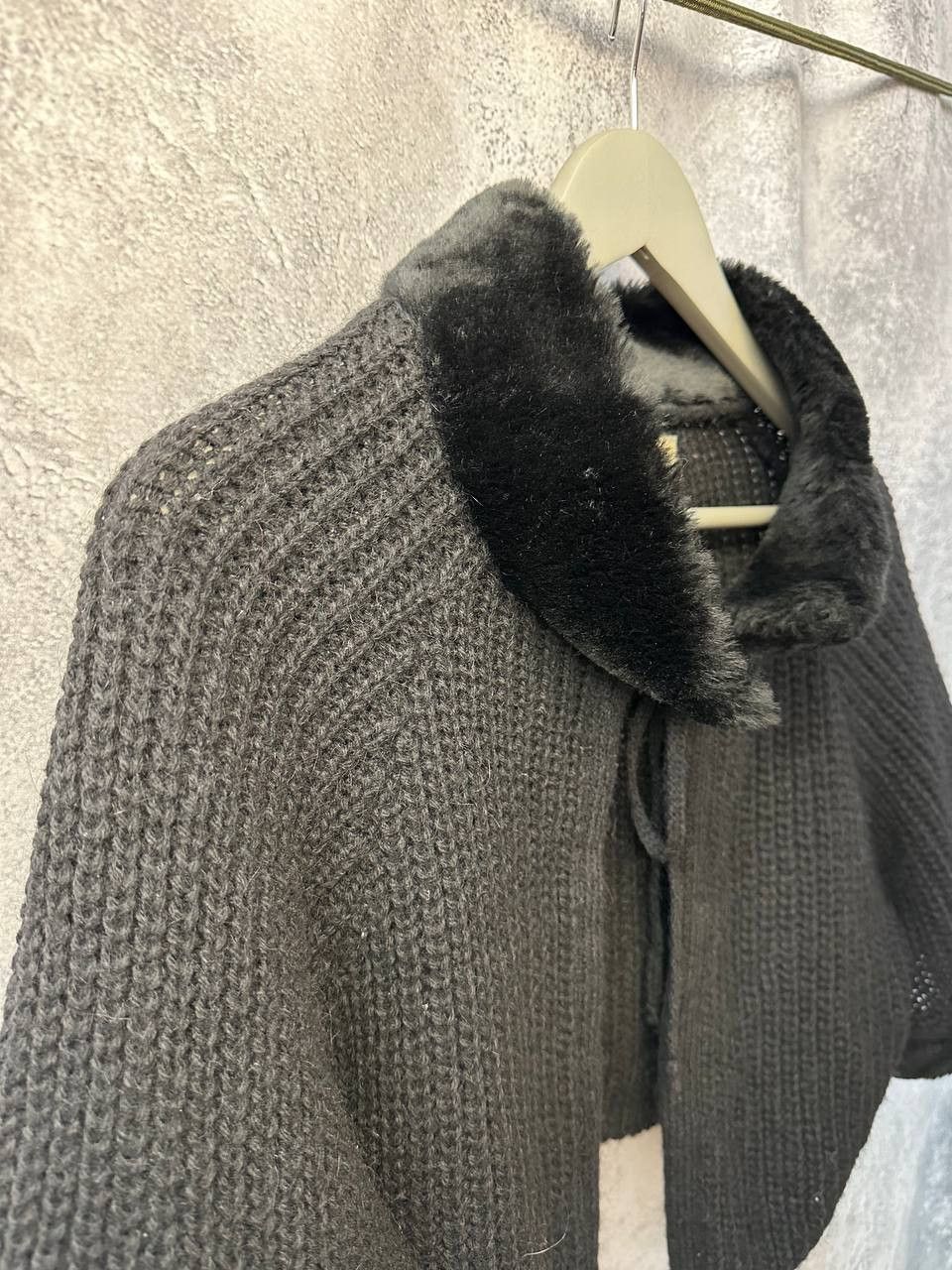 Elisa Cavaletti Bottega by Elisa Cavaletti Knitted Fur-Trim Cropped Jacket Size S / US 4 / IT 40 - 4 Thumbnail
