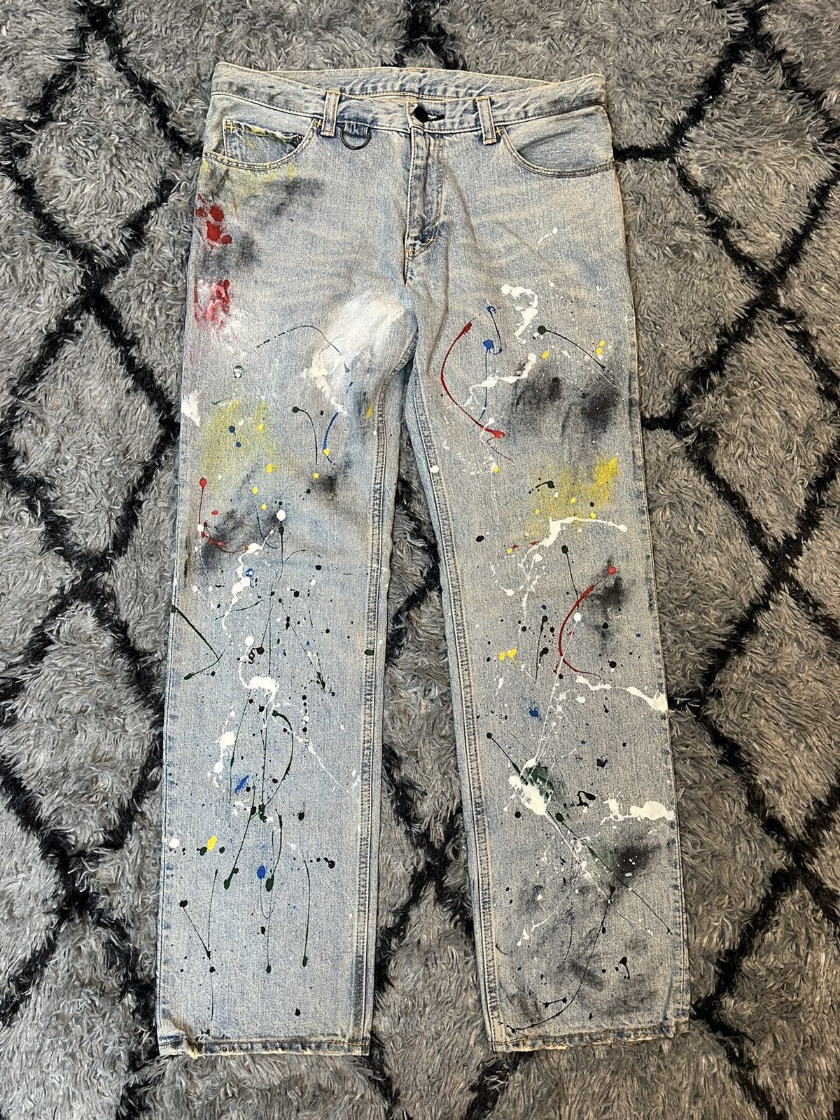 Number N ine Number Nine SS06 Welcome to the Shadow Paint Splatter Jeans Grailed