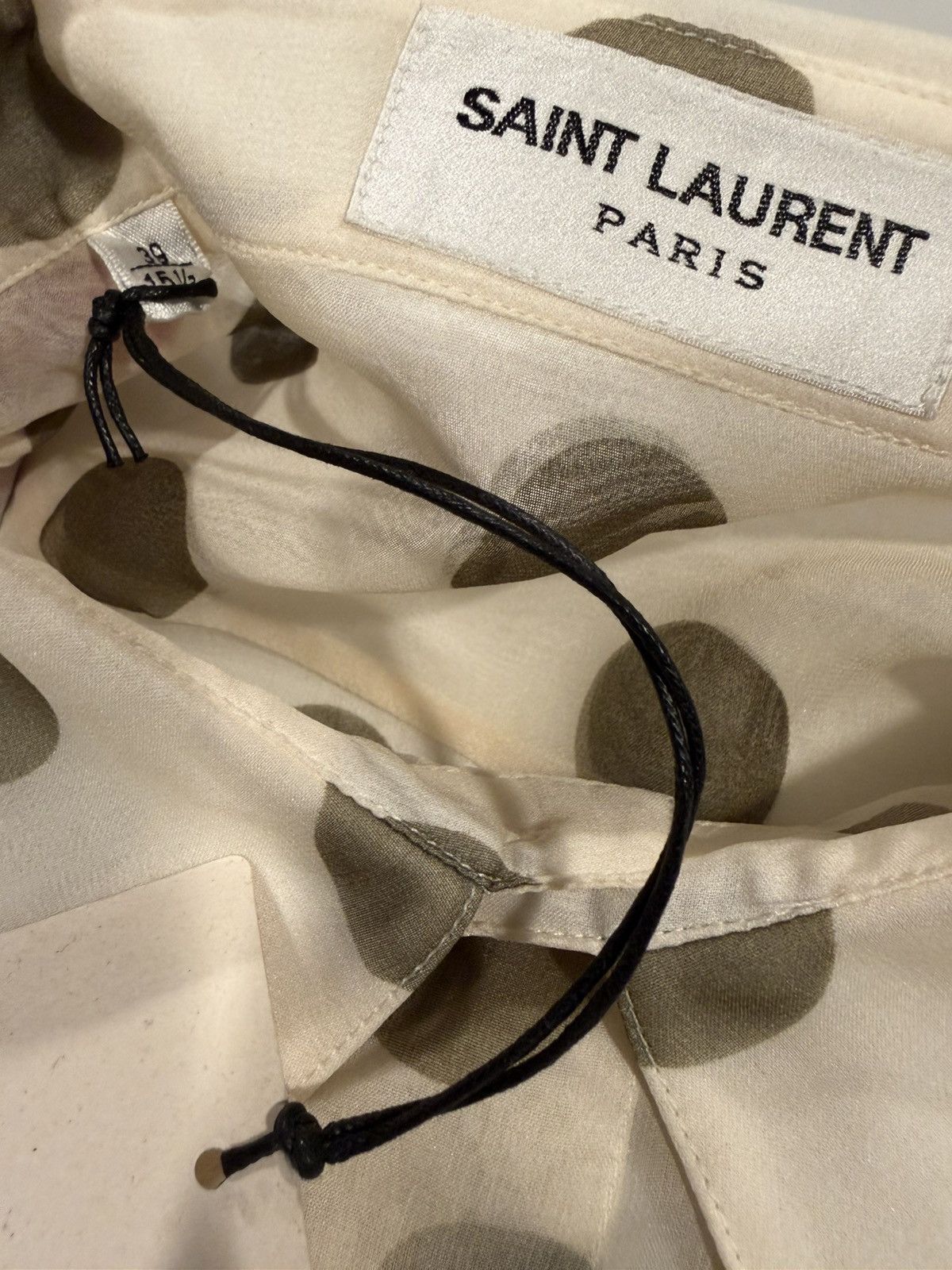 Saint Laurent Paris Saint laurent sheer transparent silk shirt. 39/15.5. $2100 Size US S / EU 44-46 / 1 - 3 Thumbnail