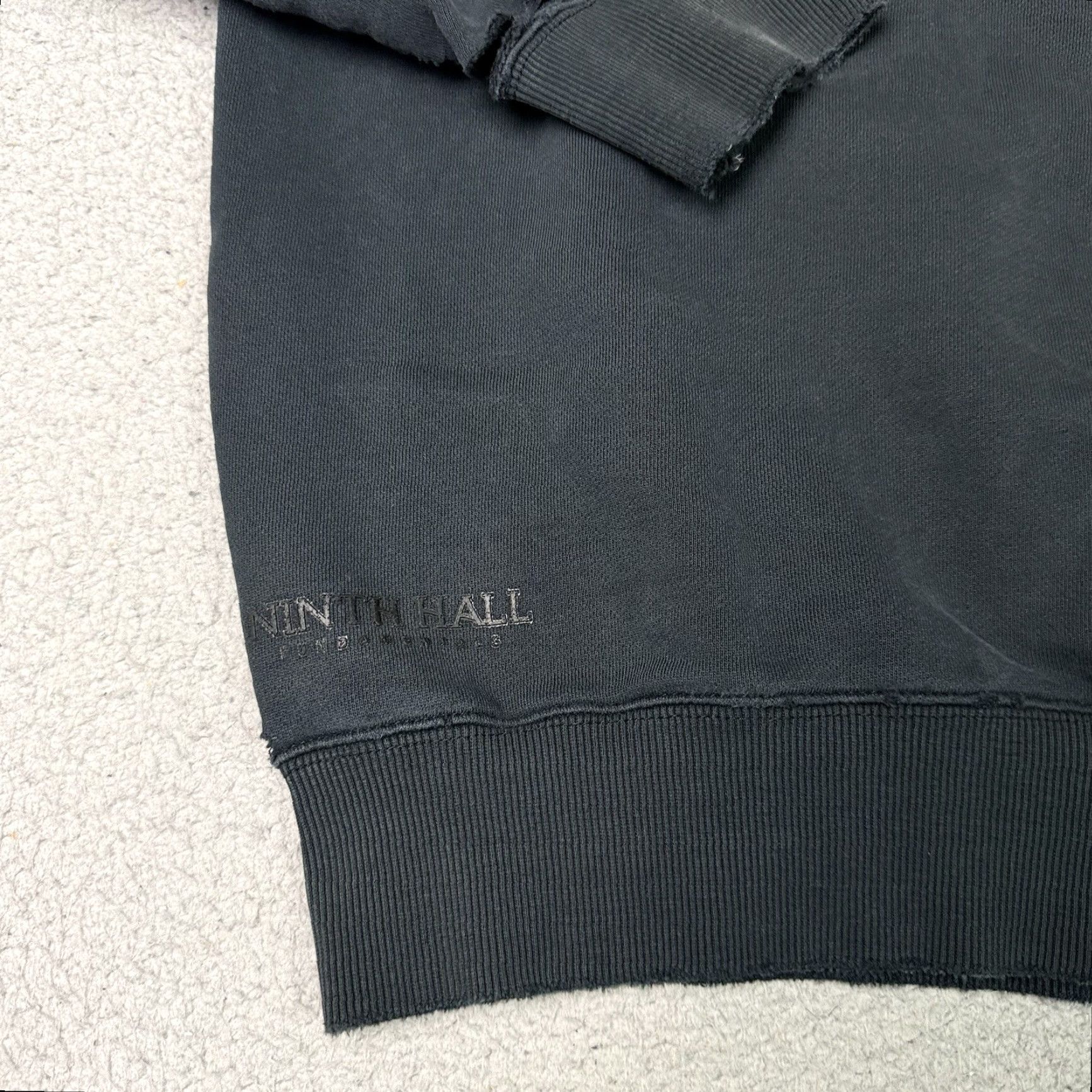 Thrasher Ninth Hall Fundamentals Hoodie Mens Adult Medium Black Boxy Graphic Logo Distressed Vintage-Style Pullover Hooded All Seasons Safe/Seamless Fit Size US M / EU 48-50 / 2 - 4 Thumbnail