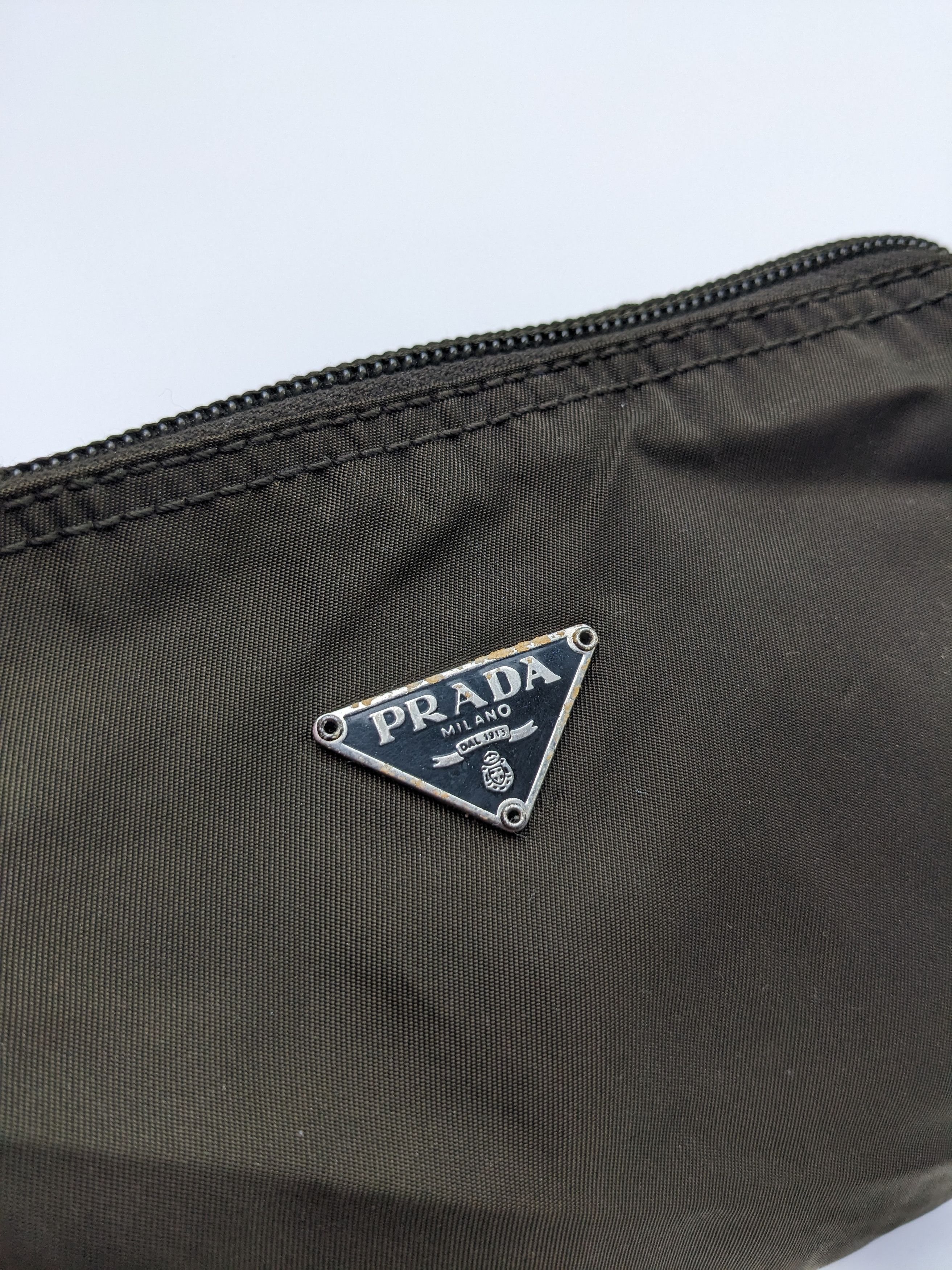 Prada Vintage Prada cosmetic bag olive green Size ONE SIZE - 3 Thumbnail