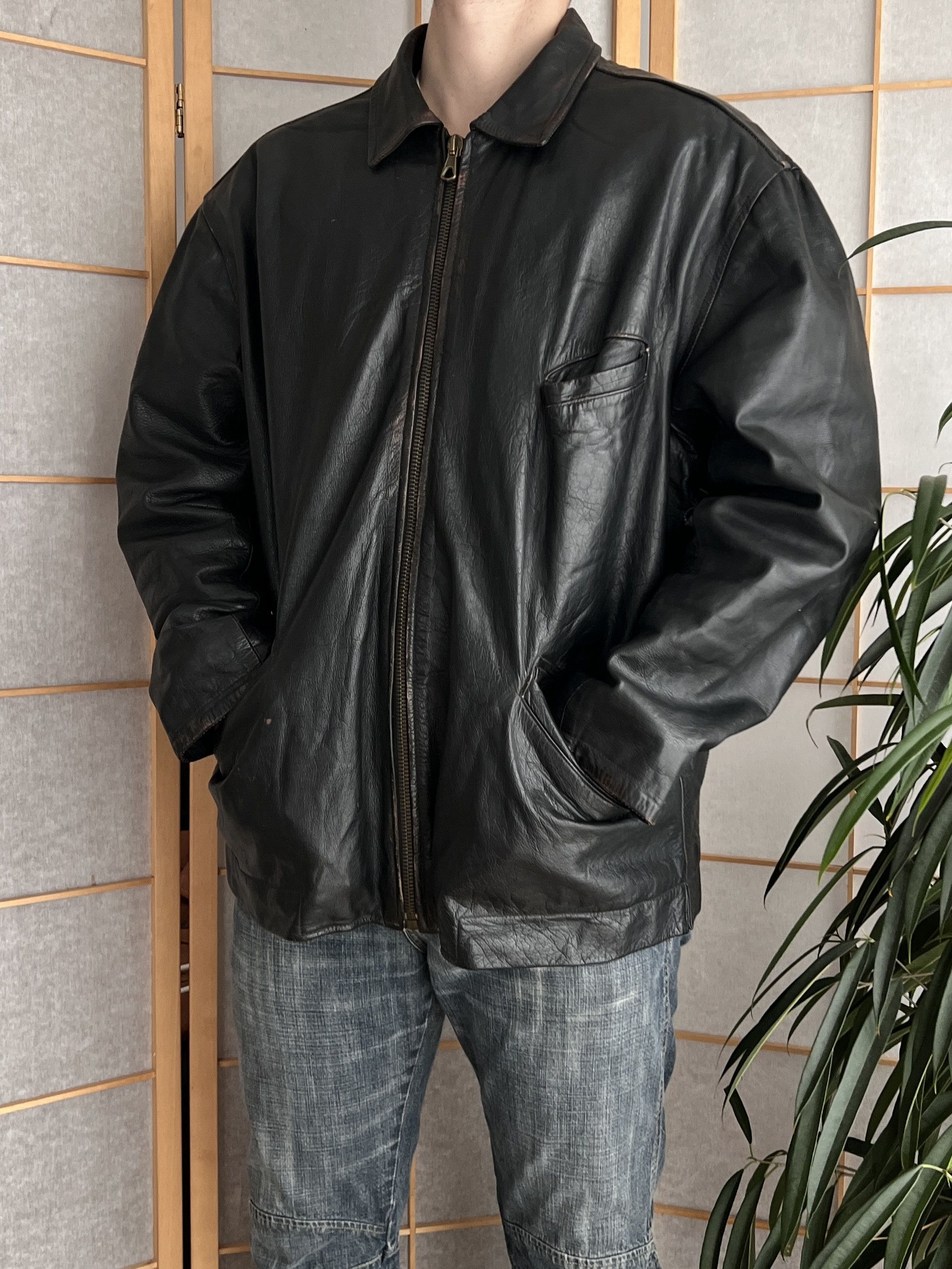 If Six Was Nine VTG Yohji Yamamoto Kanye West Style Cargo Leather Jacket LGB Size US L / EU 52-54 / 3 - 8 Thumbnail