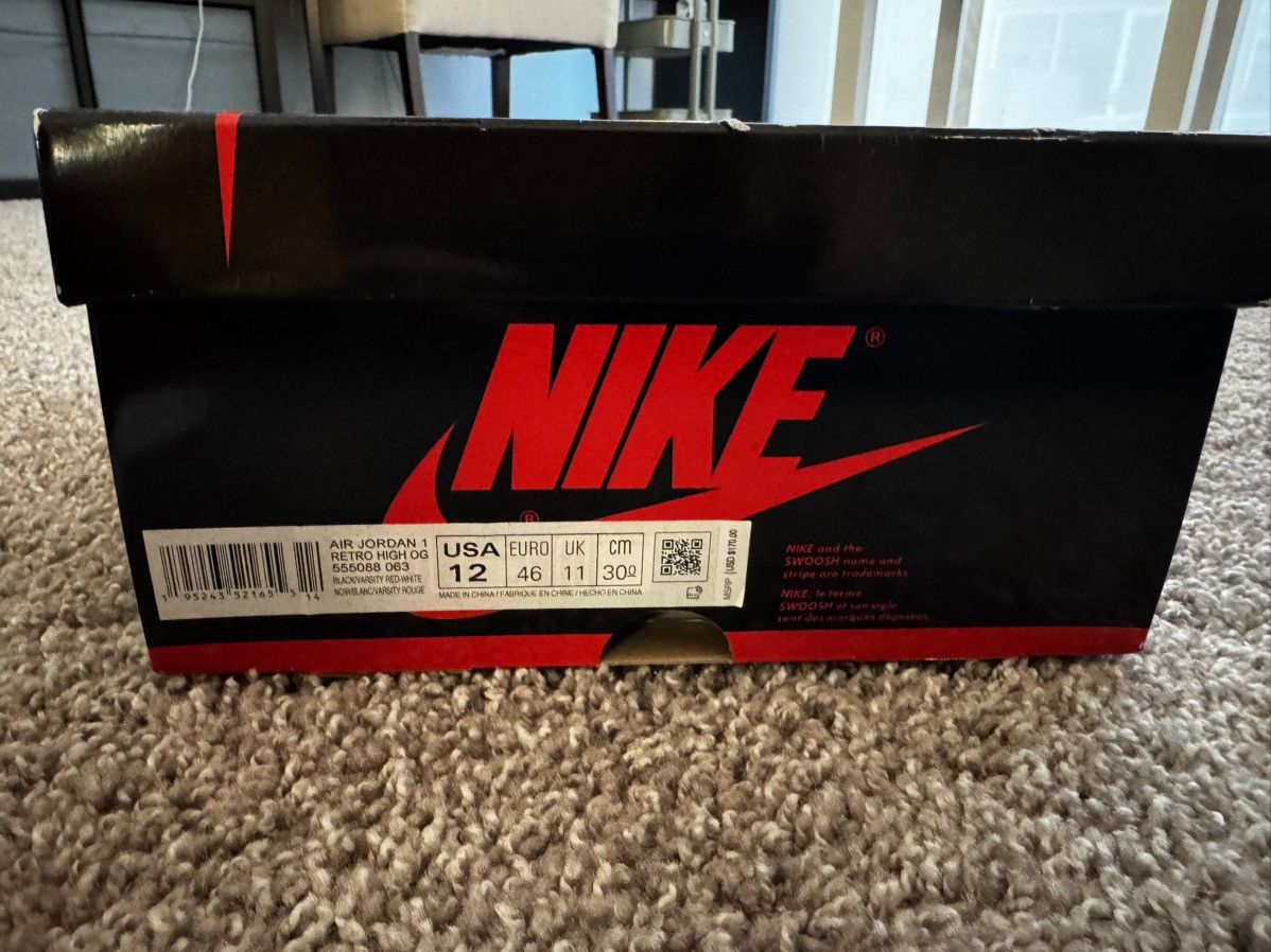 Jordan Brand Jordan 1 Patent Bred Size US 12 / EU 45 - 5 Thumbnail
