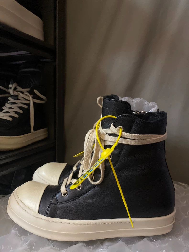 Rick Owens Rick Owens High-Top Leather Sneakers Size 39.5-dmc Size US 8.5 / EU 41-42 - 1 Thumbnail
