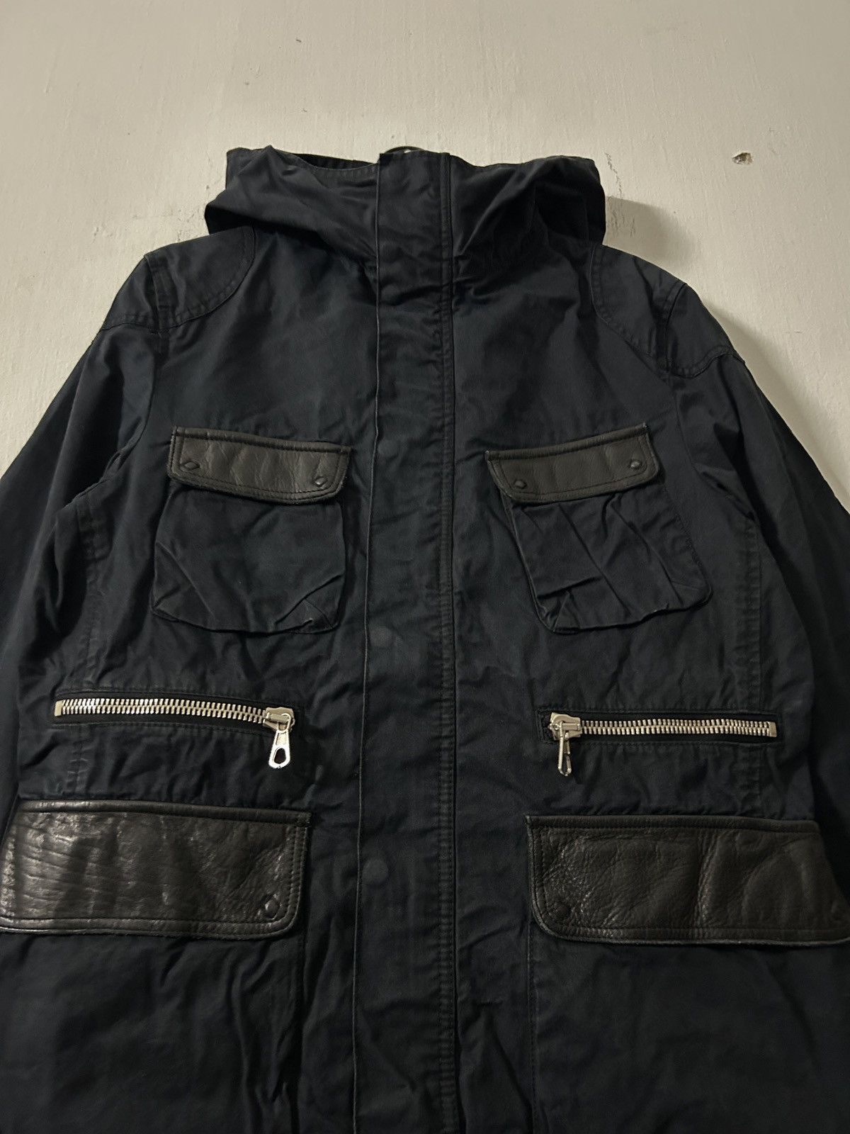 Japanese Brand 2000’s Bark Tannage Black Jacket with leather pocket Size US M / EU 48-50 / 2 - 5 Thumbnail