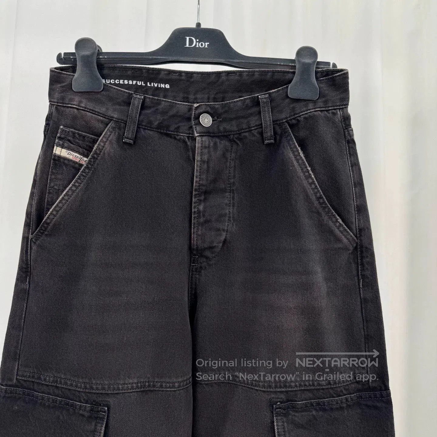 Diesel Diesel Black Washed Multi-Pocket Denim Pants. Size 24" / US 00 / IT 34 - 3 Thumbnail
